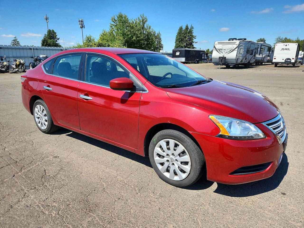2015 Nissan Sentra Sv Red vin: 3N1AB7AP0FL657477