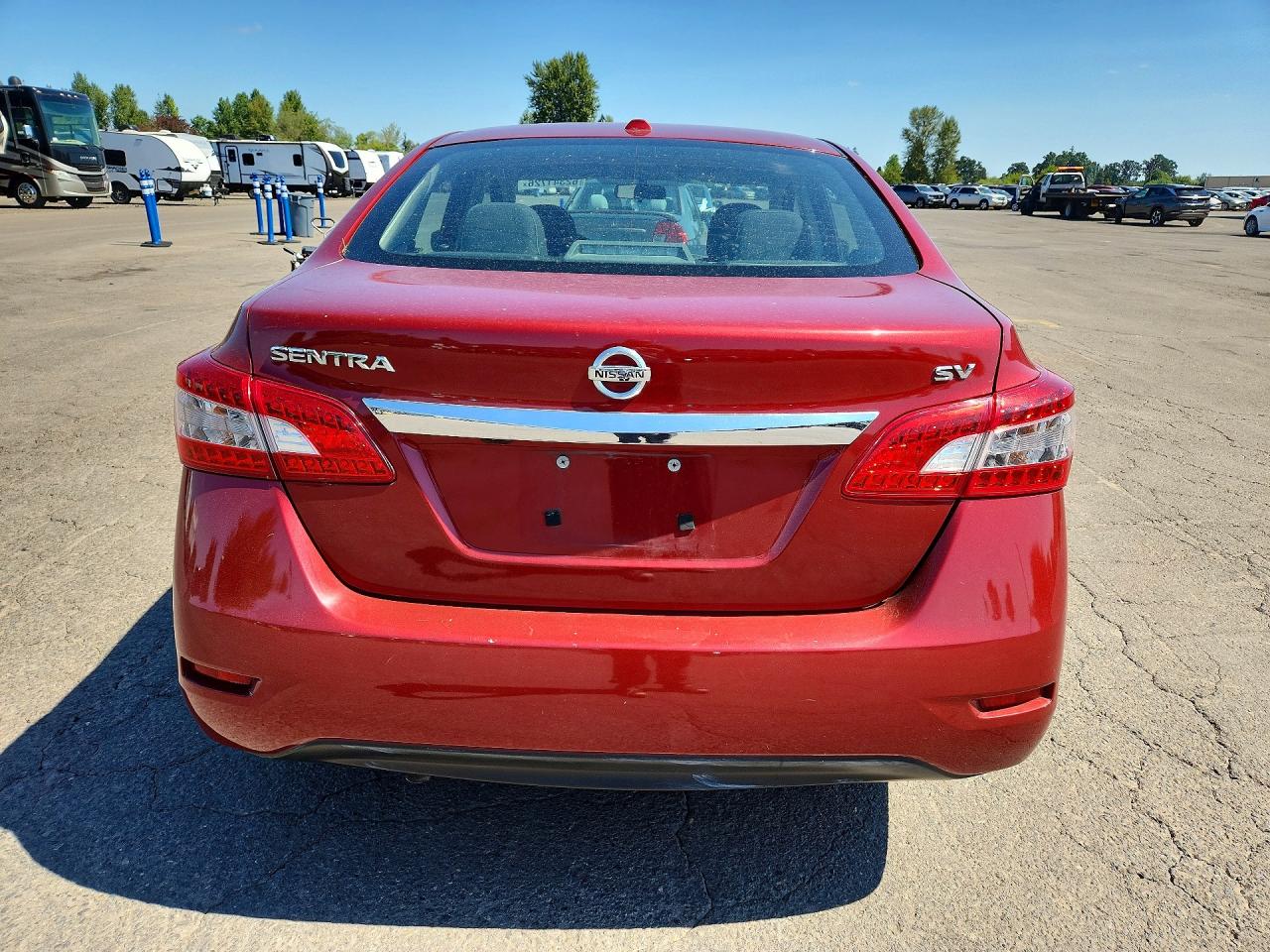 2015 Nissan Sentra Sv Red vin: 3N1AB7AP0FL657477
