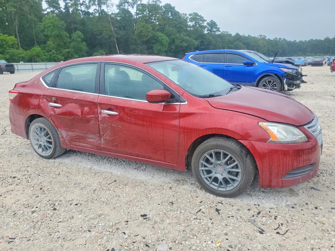 2015 Nissan Sentra Sv Red vin: 3N1AB7AP0FL660119