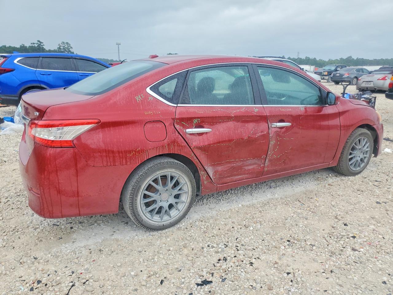 2015 Nissan Sentra Sv Red vin: 3N1AB7AP0FL660119