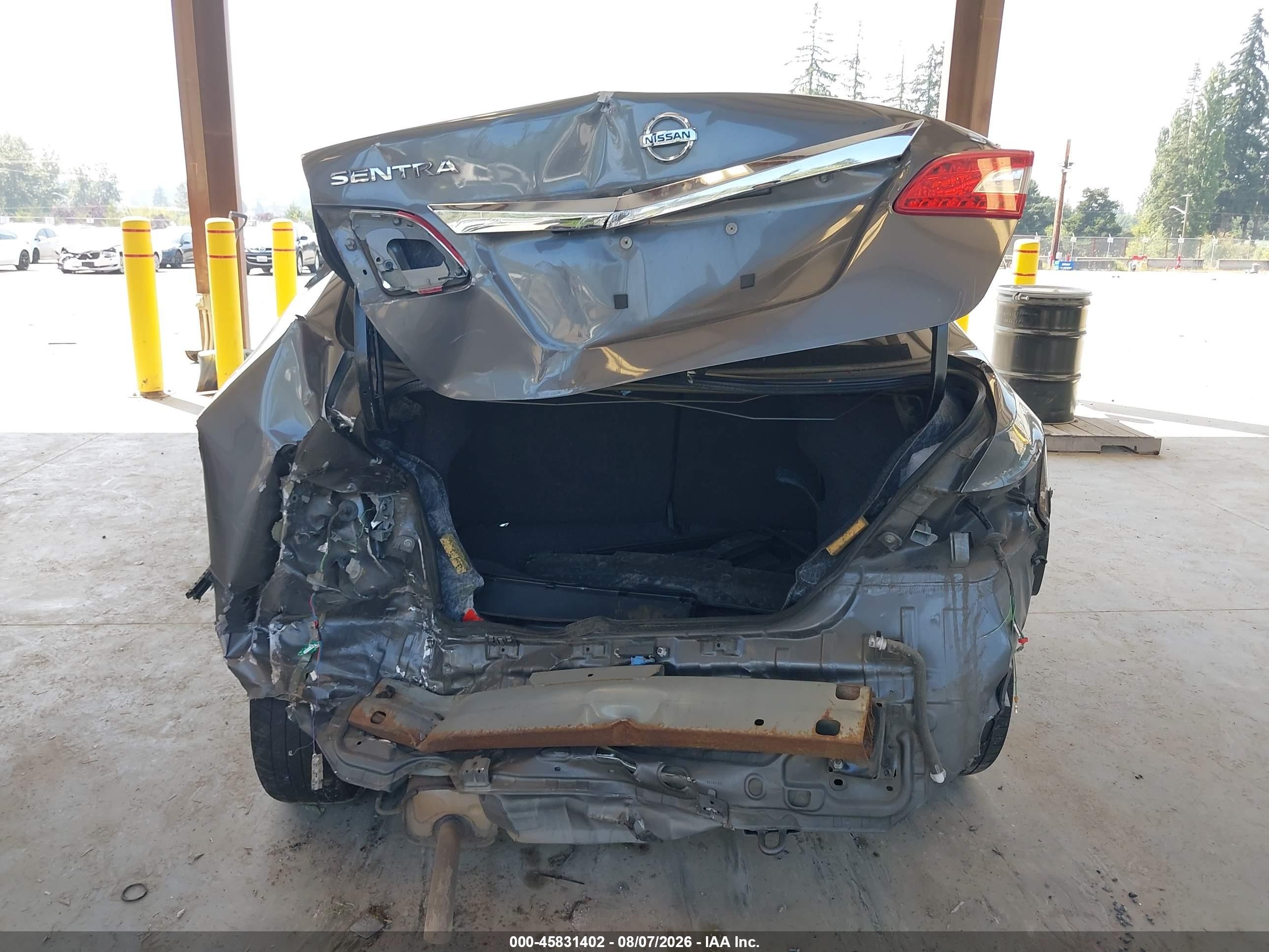 2015 Nissan Sentra Fe+ S/s/sl/sr/sv Gray vin: 3N1AB7AP0FL660797