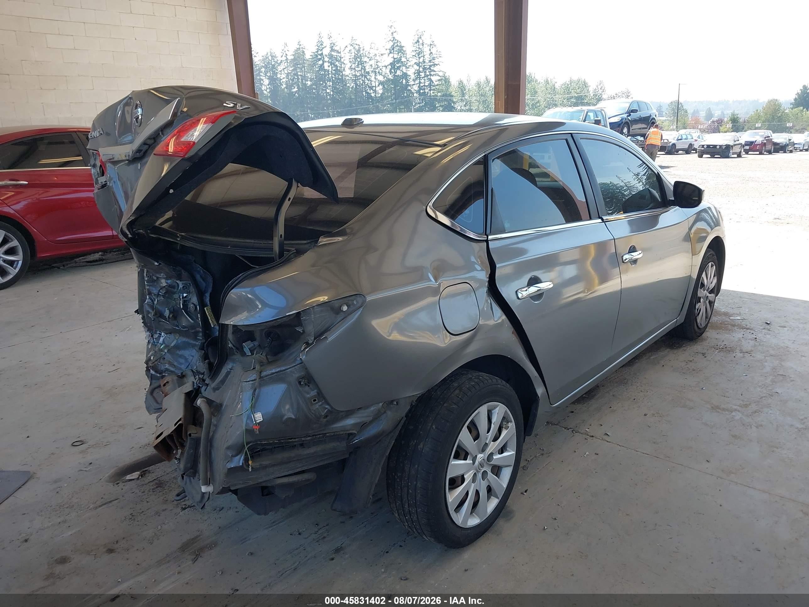 2015 Nissan Sentra Fe+ S/s/sl/sr/sv Gray vin: 3N1AB7AP0FL660797