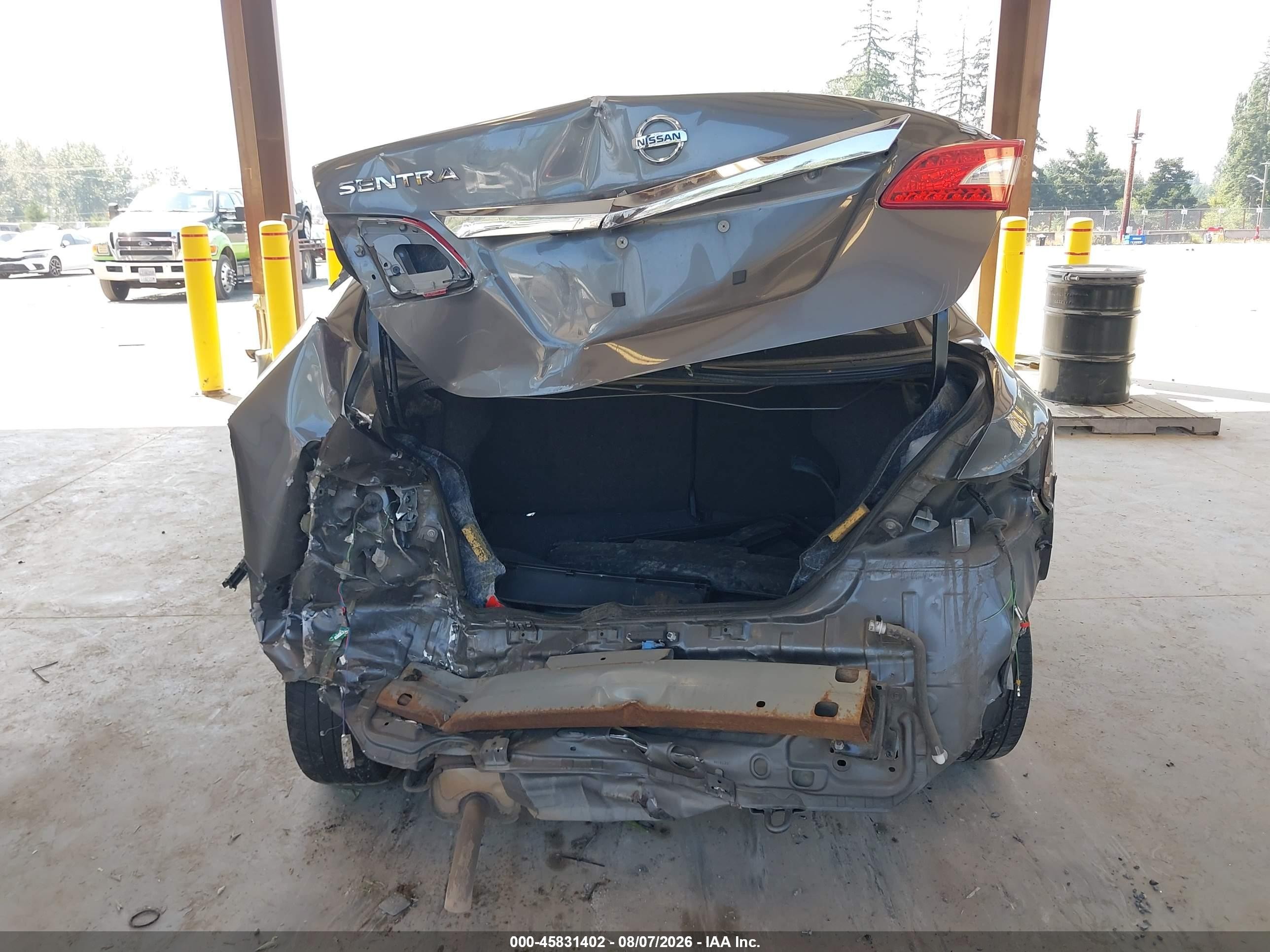 2015 Nissan Sentra Fe+ S/s/sl/sr/sv Gray vin: 3N1AB7AP0FL660797