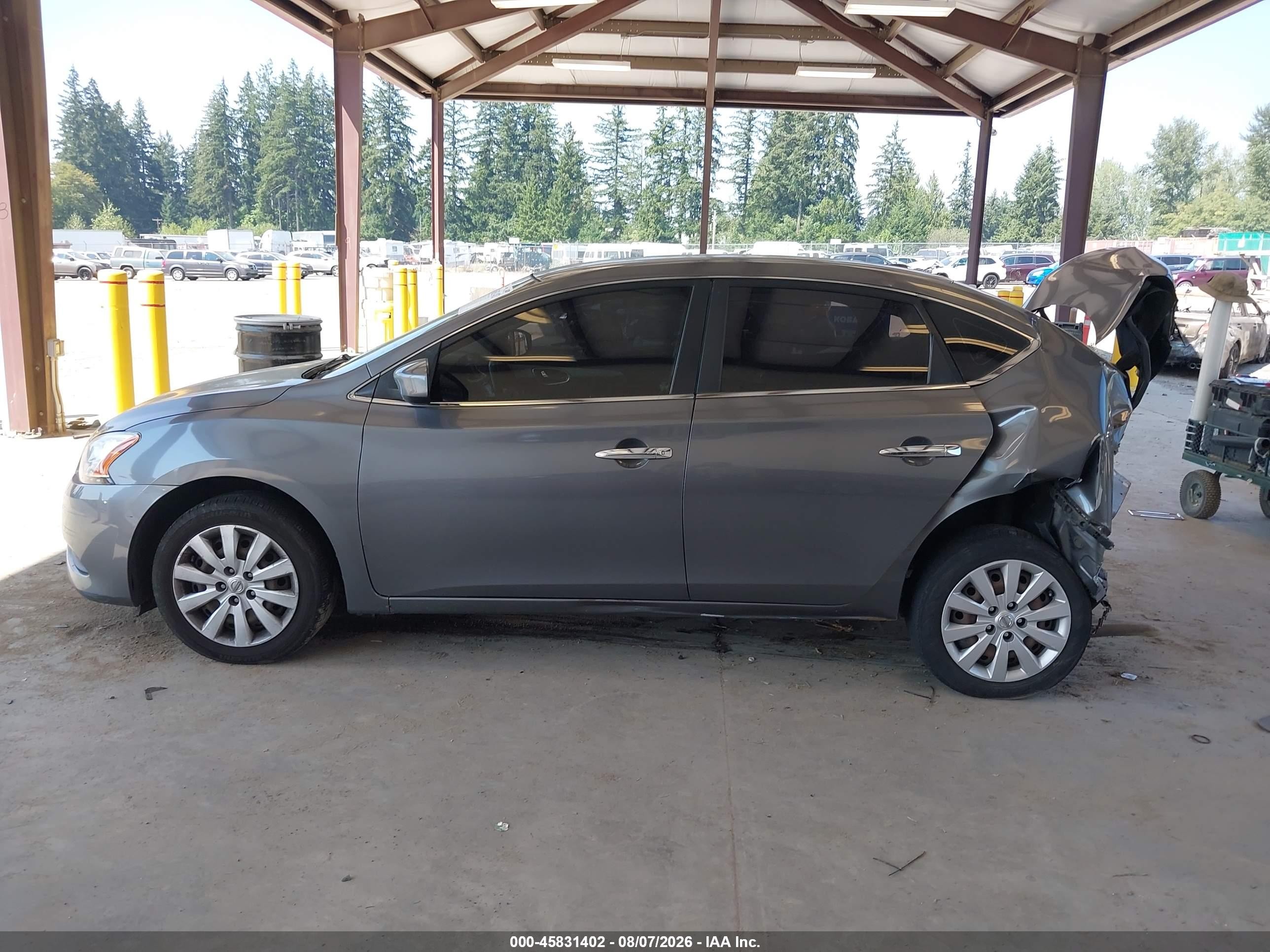 2015 Nissan Sentra Fe+ S/s/sl/sr/sv Gray vin: 3N1AB7AP0FL660797