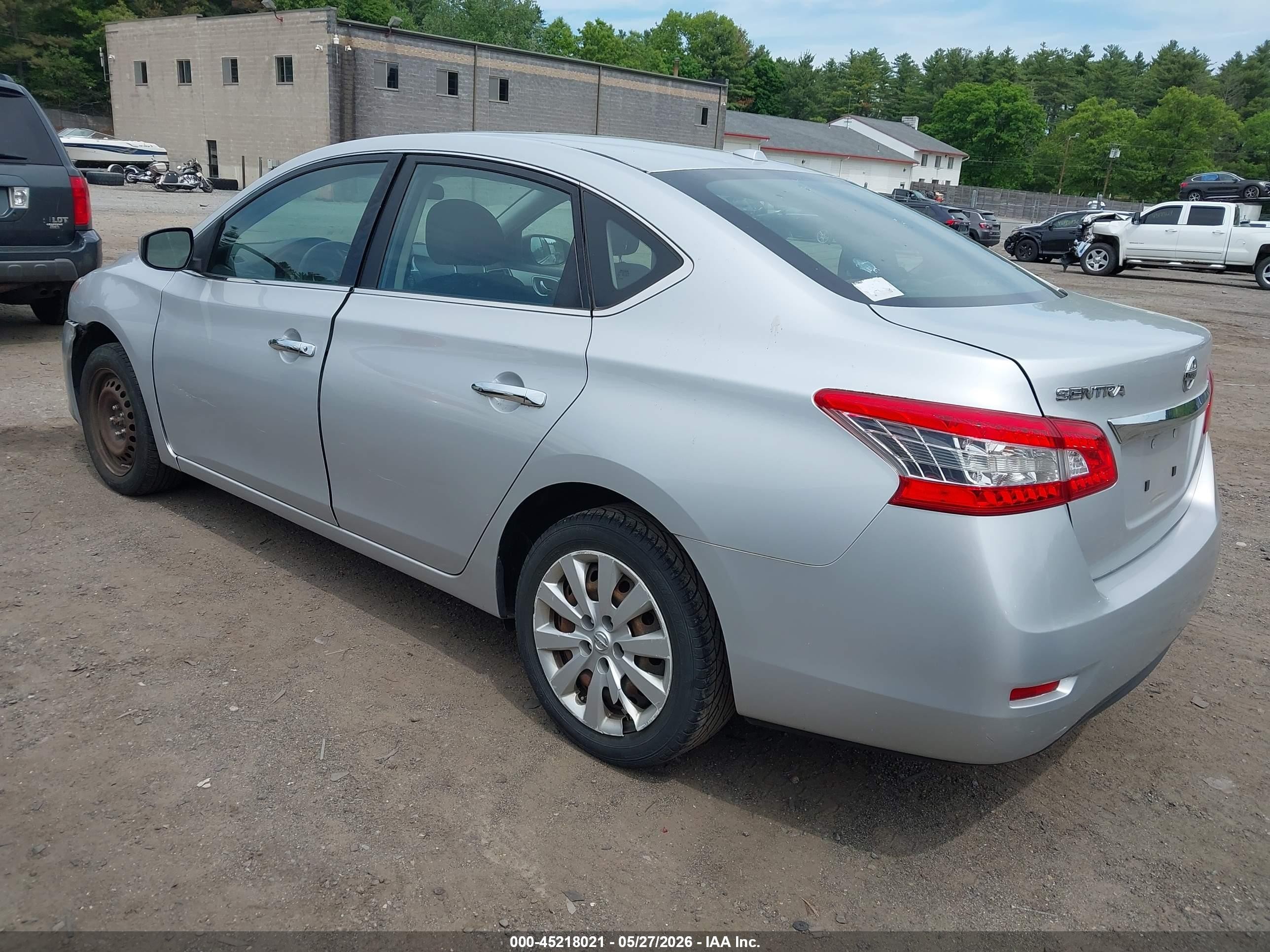 2015 Nissan Sentra Fe+ S/s/sl/sr/sv Silver vin: 3N1AB7AP0FL663036