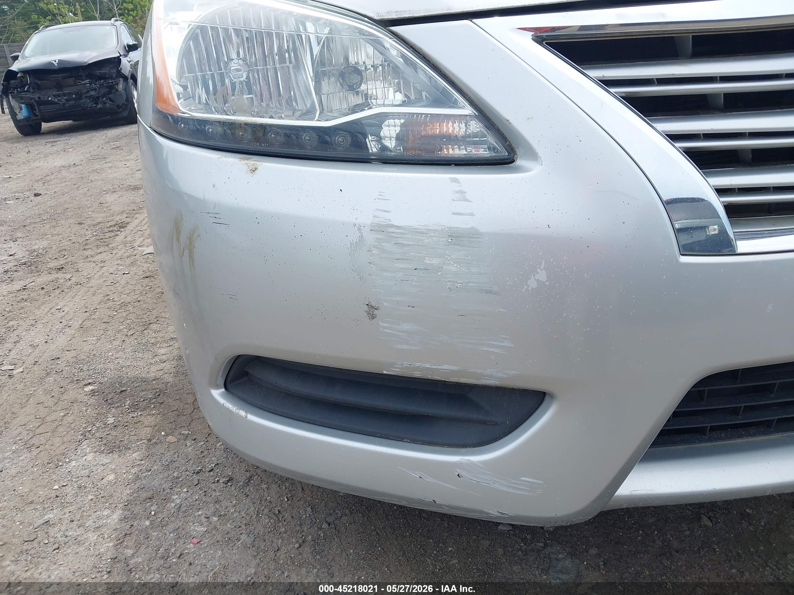 2015 Nissan Sentra Fe+ S/s/sl/sr/sv Silver vin: 3N1AB7AP0FL663036