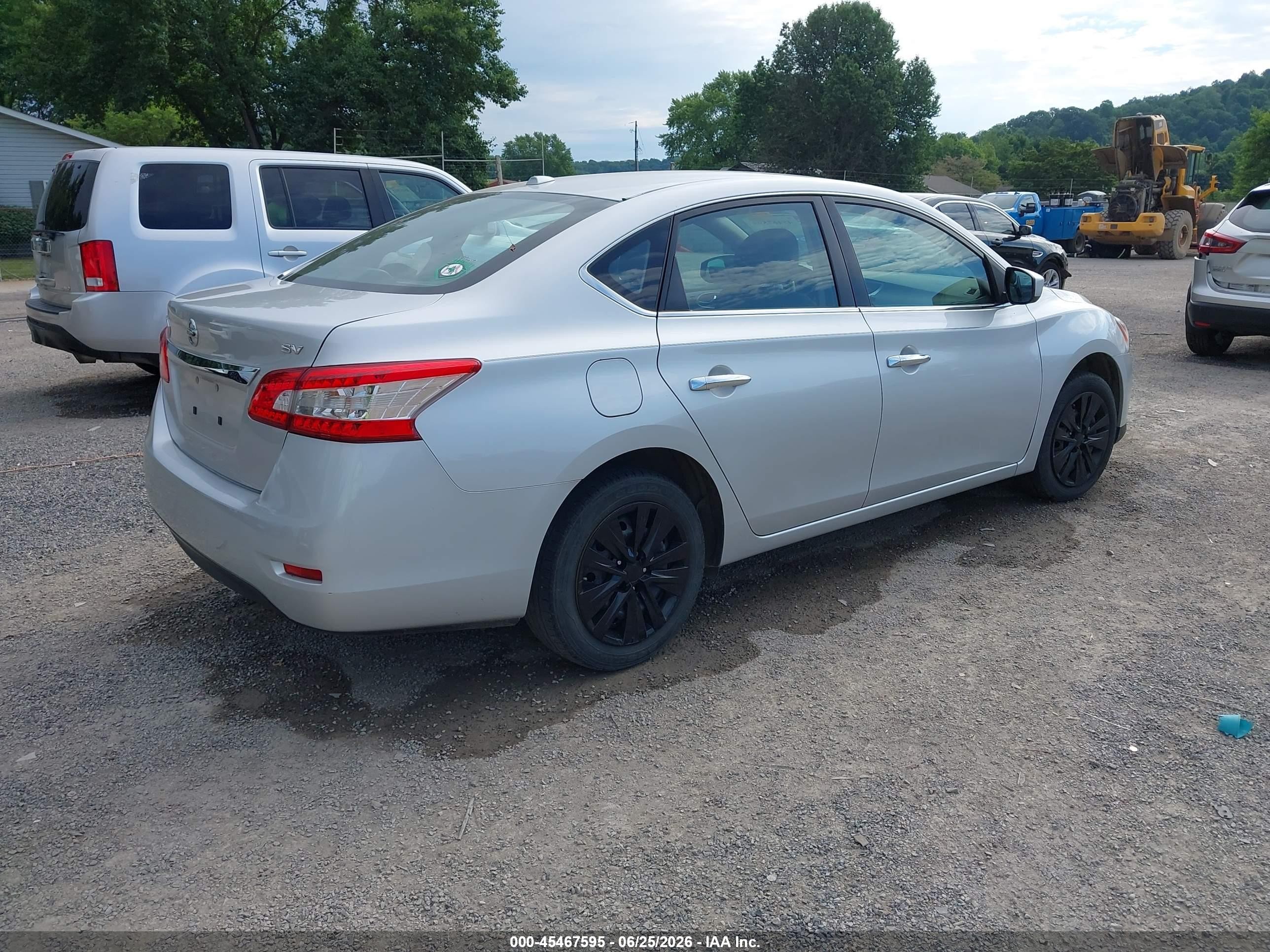 2015 Nissan Sentra Fe+ S/s/sl/sr/sv Silver vin: 3N1AB7AP0FL664784