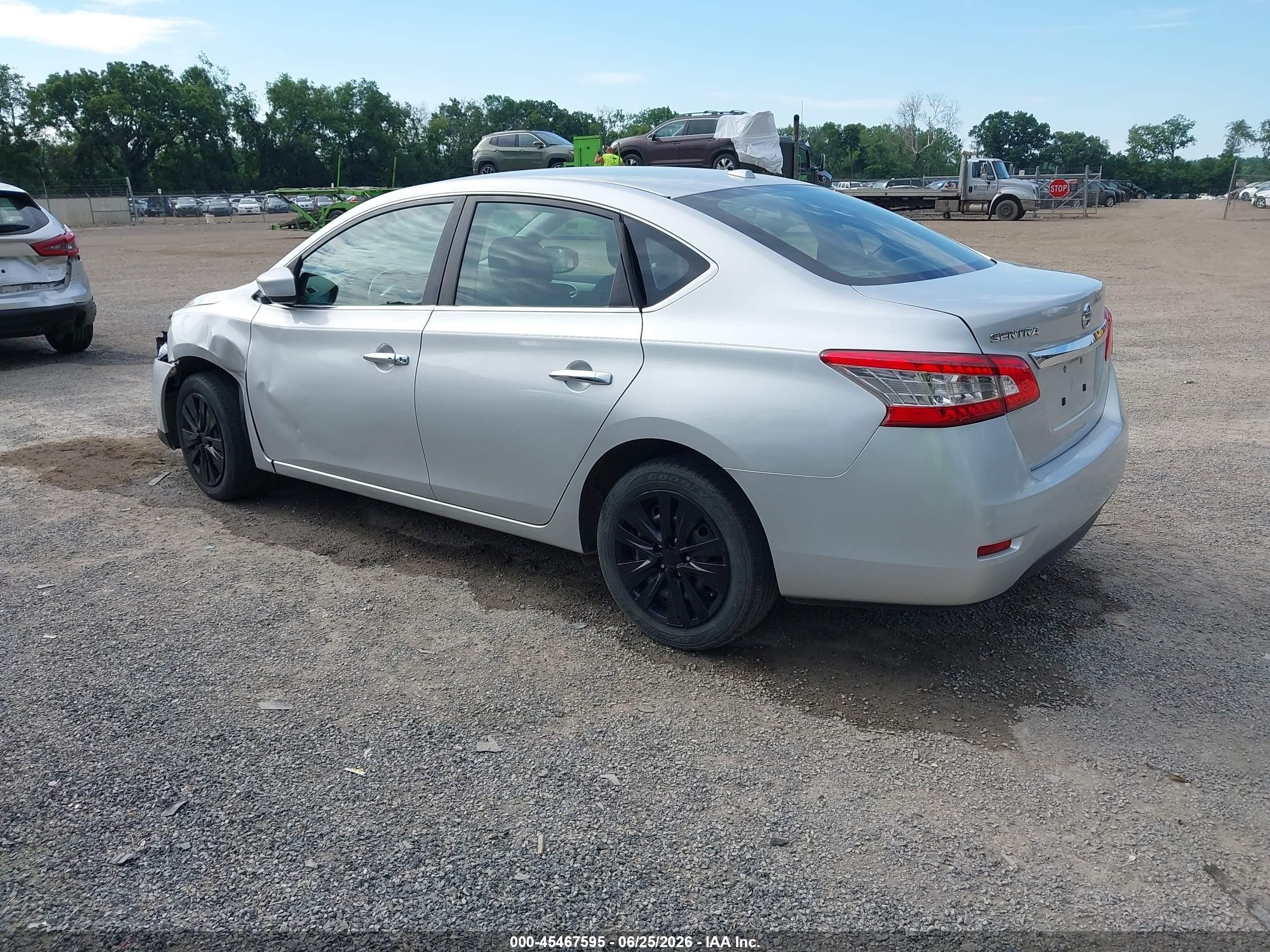 2015 Nissan Sentra Fe+ S/s/sl/sr/sv Silver vin: 3N1AB7AP0FL664784