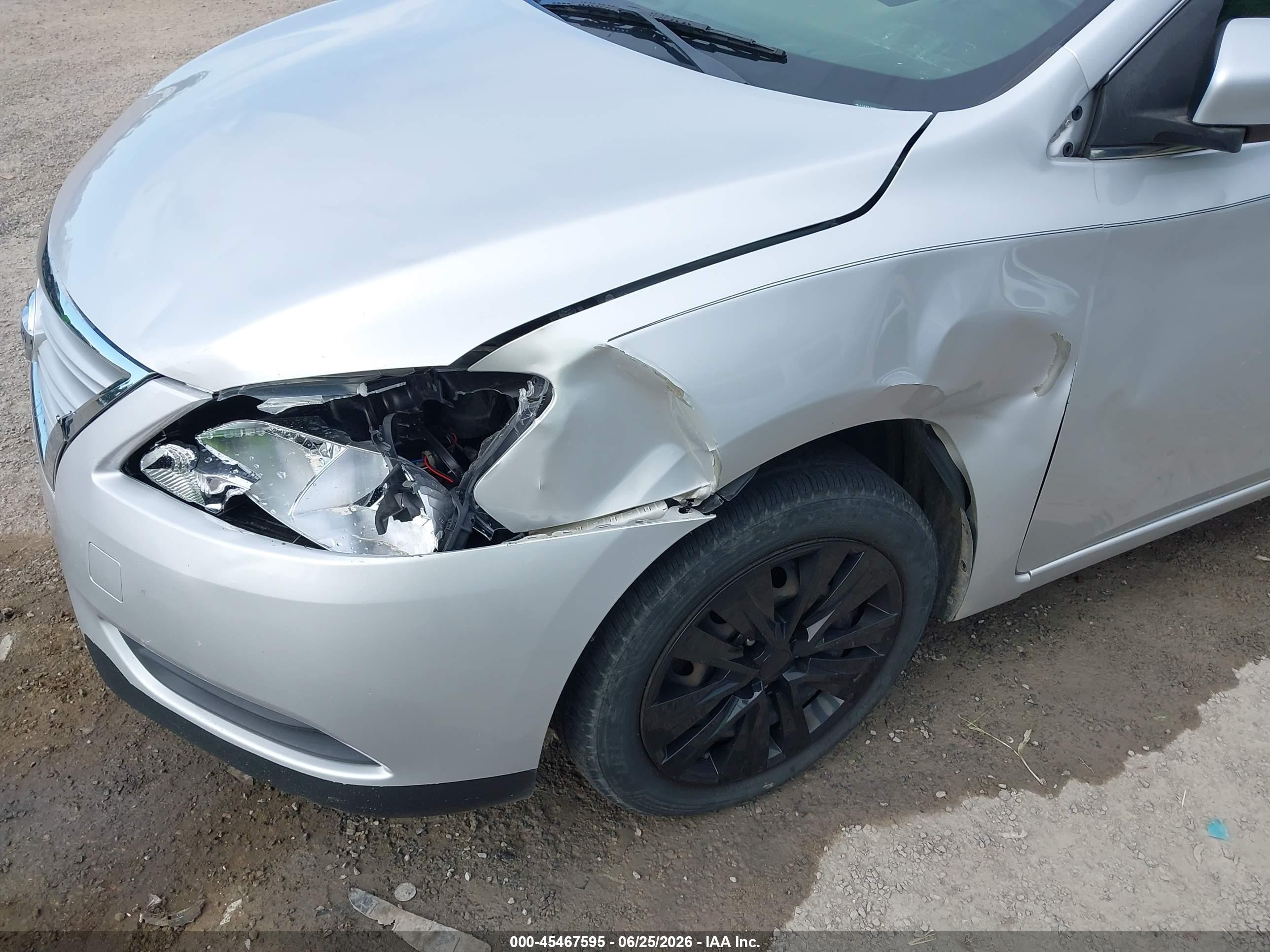 2015 Nissan Sentra Fe+ S/s/sl/sr/sv Silver vin: 3N1AB7AP0FL664784
