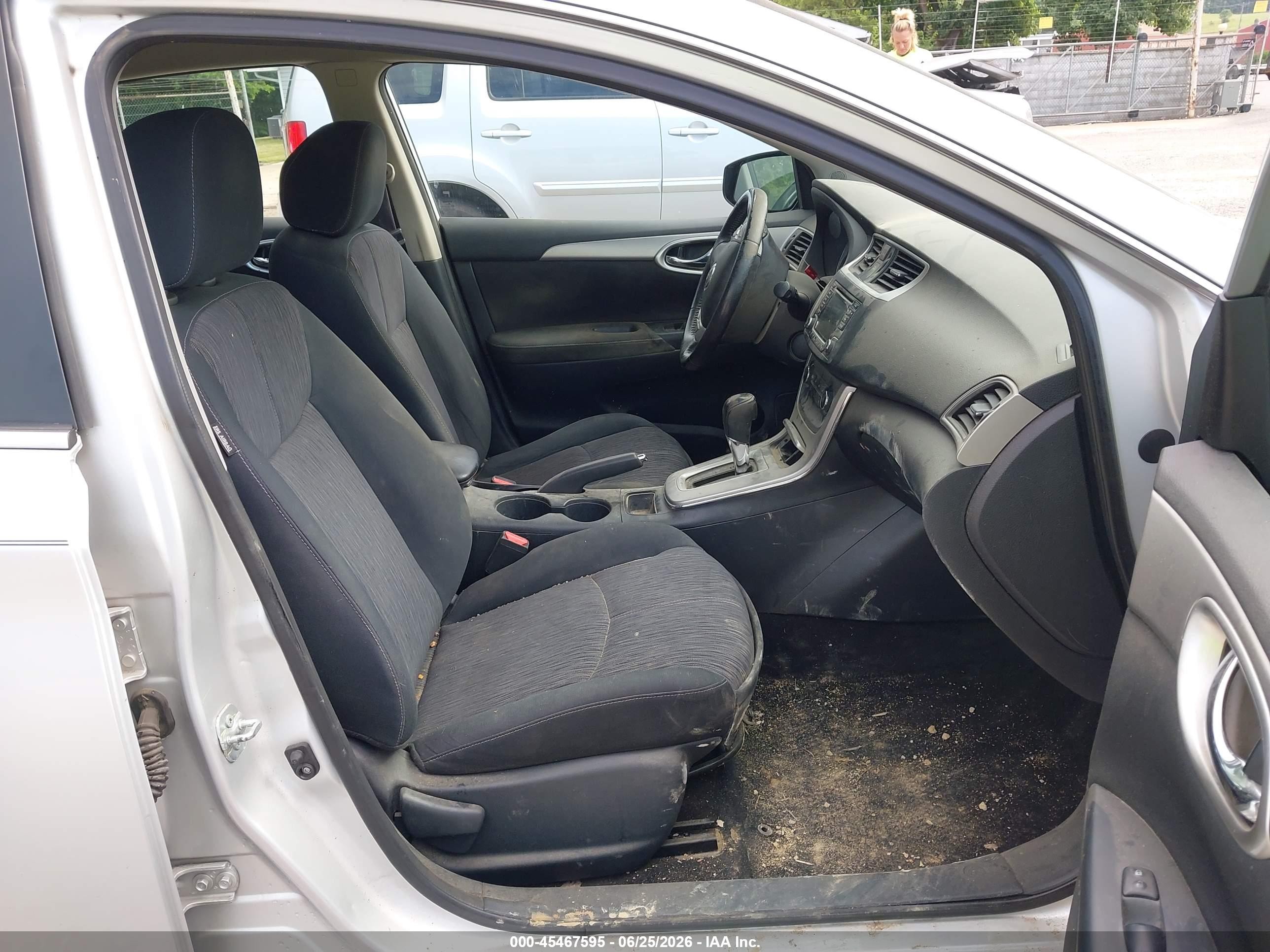2015 Nissan Sentra Fe+ S/s/sl/sr/sv Silver vin: 3N1AB7AP0FL664784