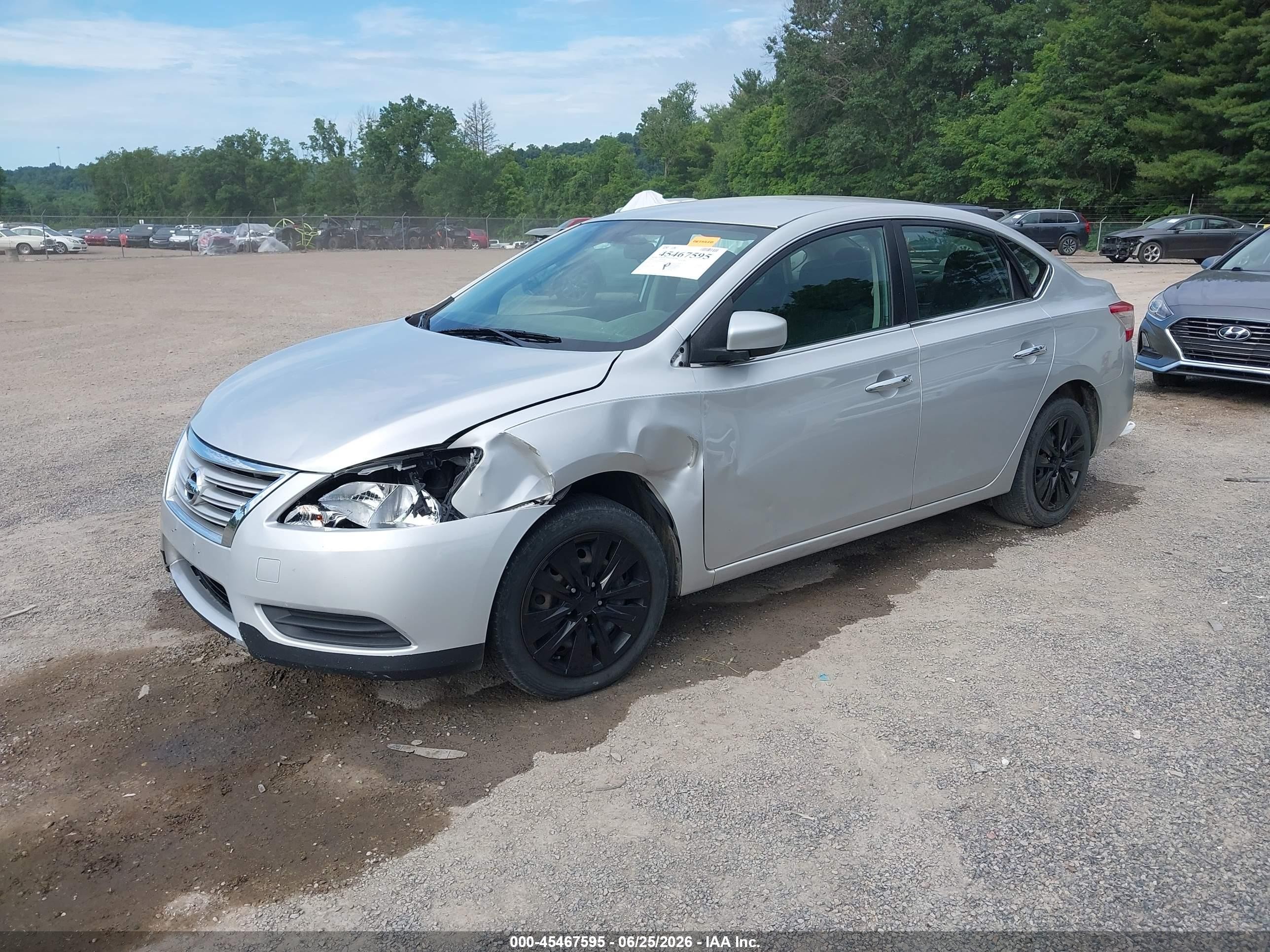 2015 Nissan Sentra Fe+ S/s/sl/sr/sv Silver vin: 3N1AB7AP0FL664784