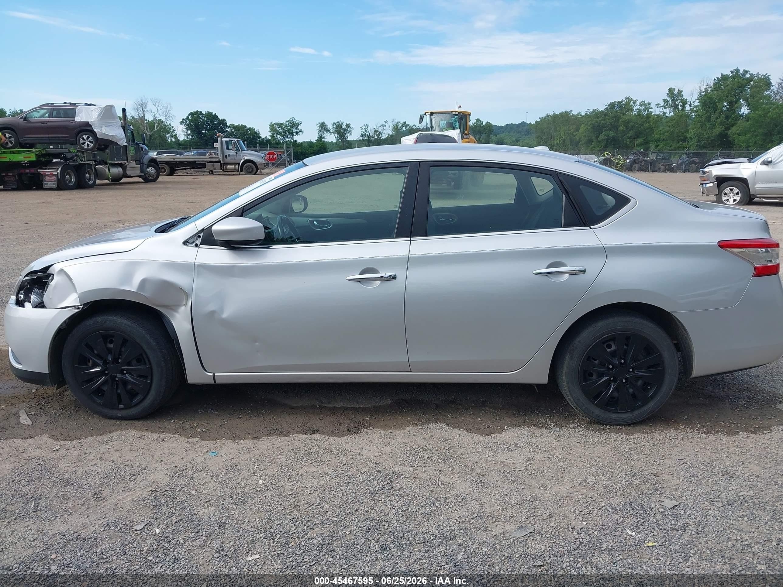 2015 Nissan Sentra Fe+ S/s/sl/sr/sv Silver vin: 3N1AB7AP0FL664784
