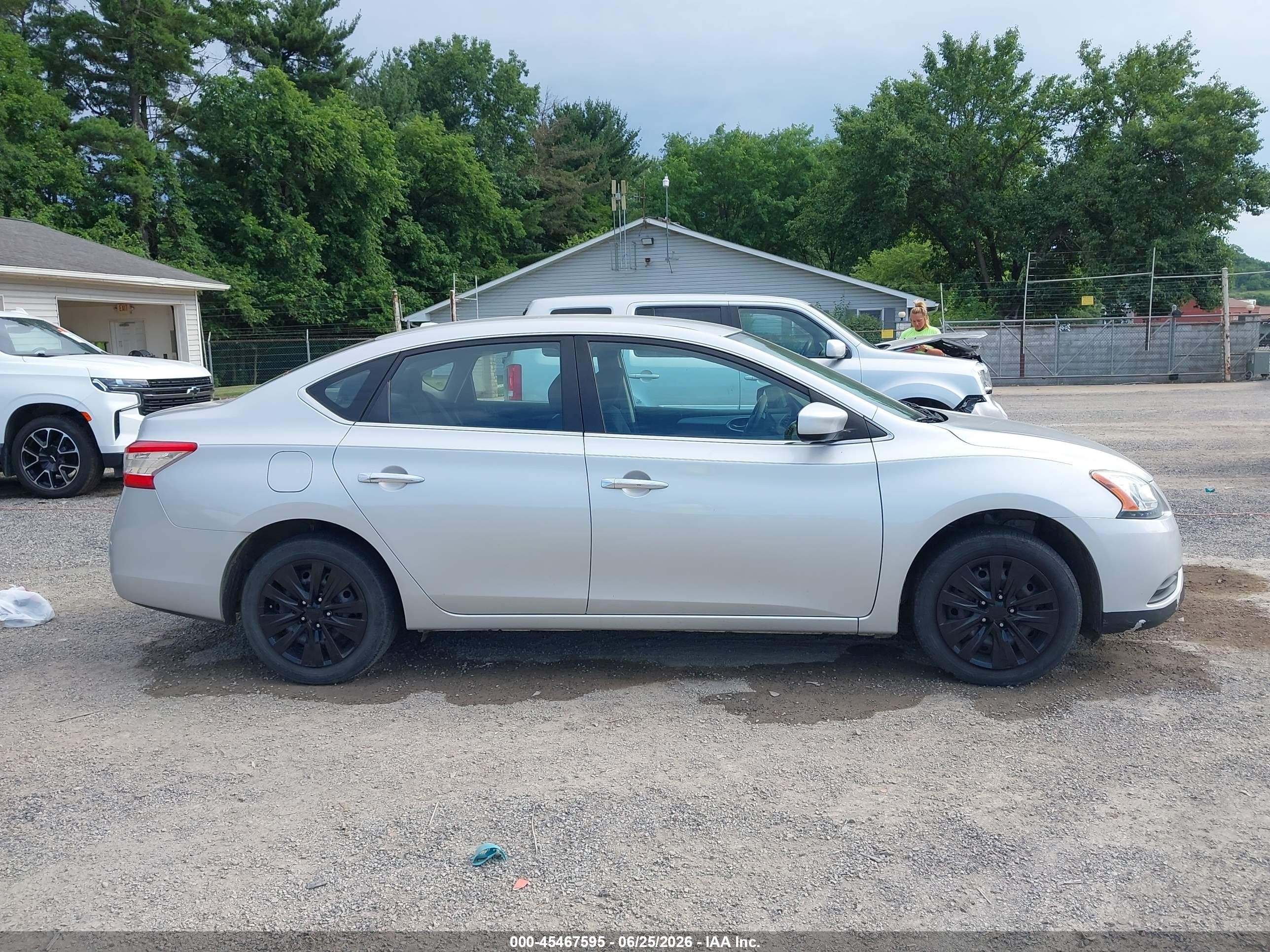 2015 Nissan Sentra Fe+ S/s/sl/sr/sv Silver vin: 3N1AB7AP0FL664784