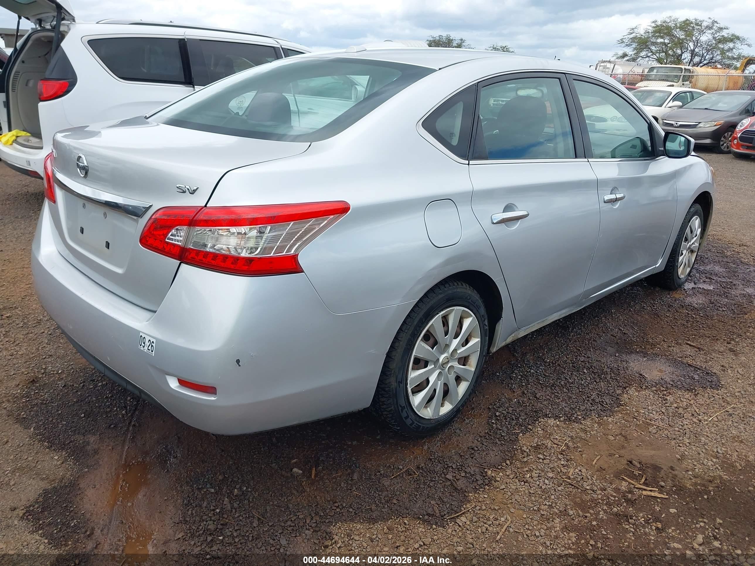 2015 Nissan Sentra Fe+ S/s/sl/sr/sv Silver vin: 3N1AB7AP0FL664994