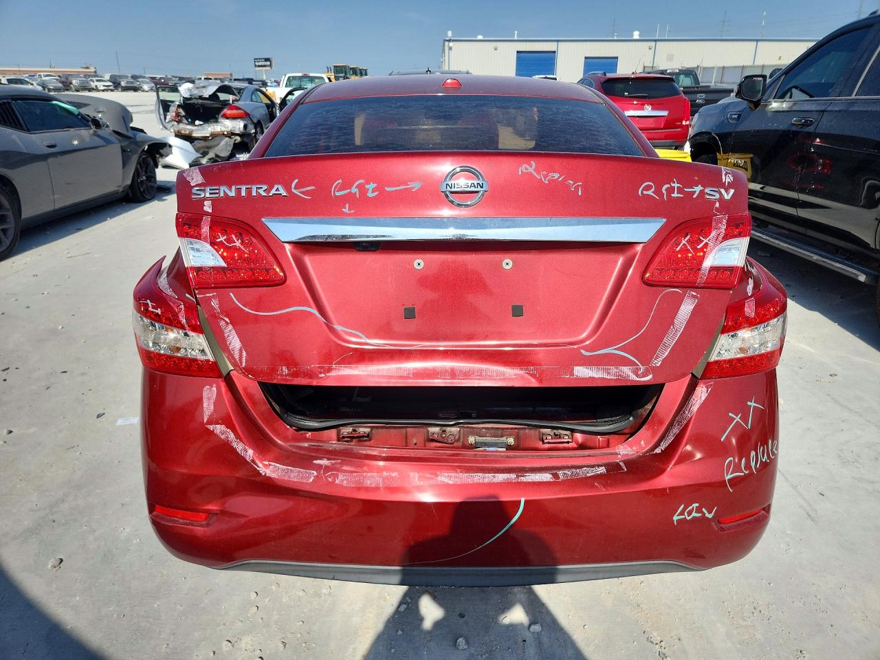 2015 Nissan Sentra S Red vin: 3N1AB7AP0FL670651