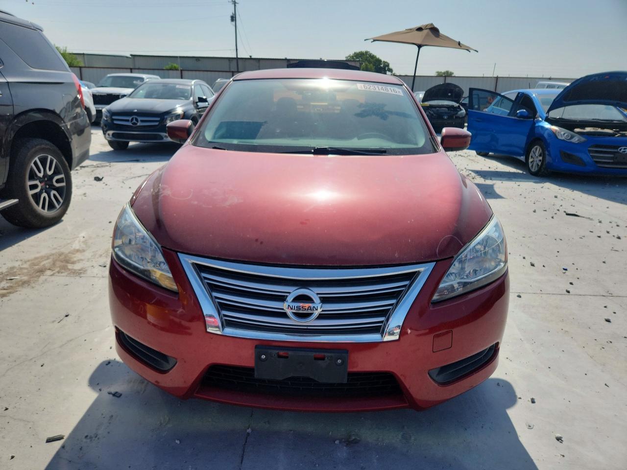 2015 Nissan Sentra S Red vin: 3N1AB7AP0FL670651