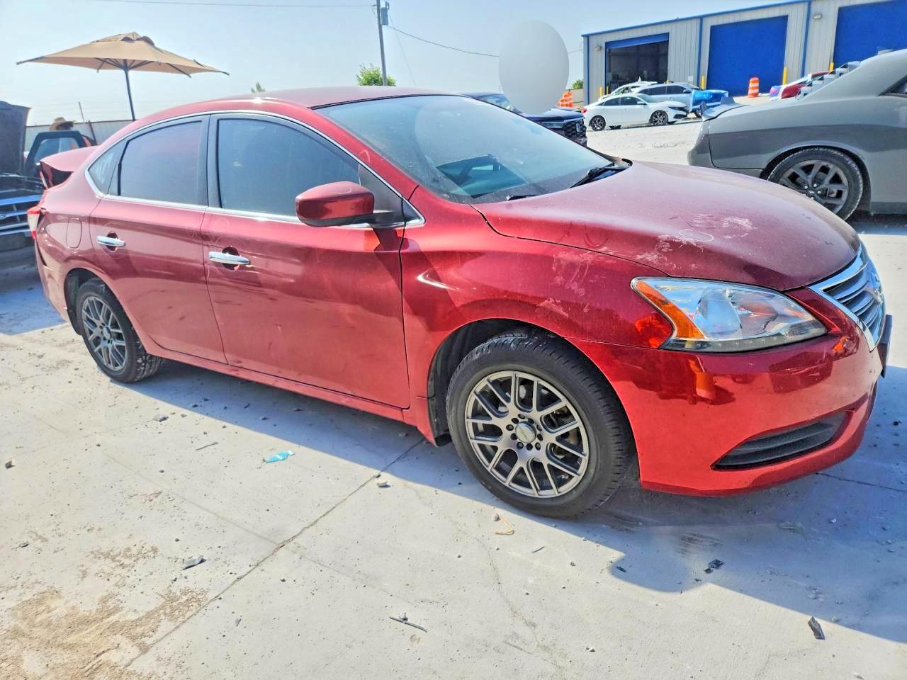 2015 Nissan Sentra S Red vin: 3N1AB7AP0FL670651