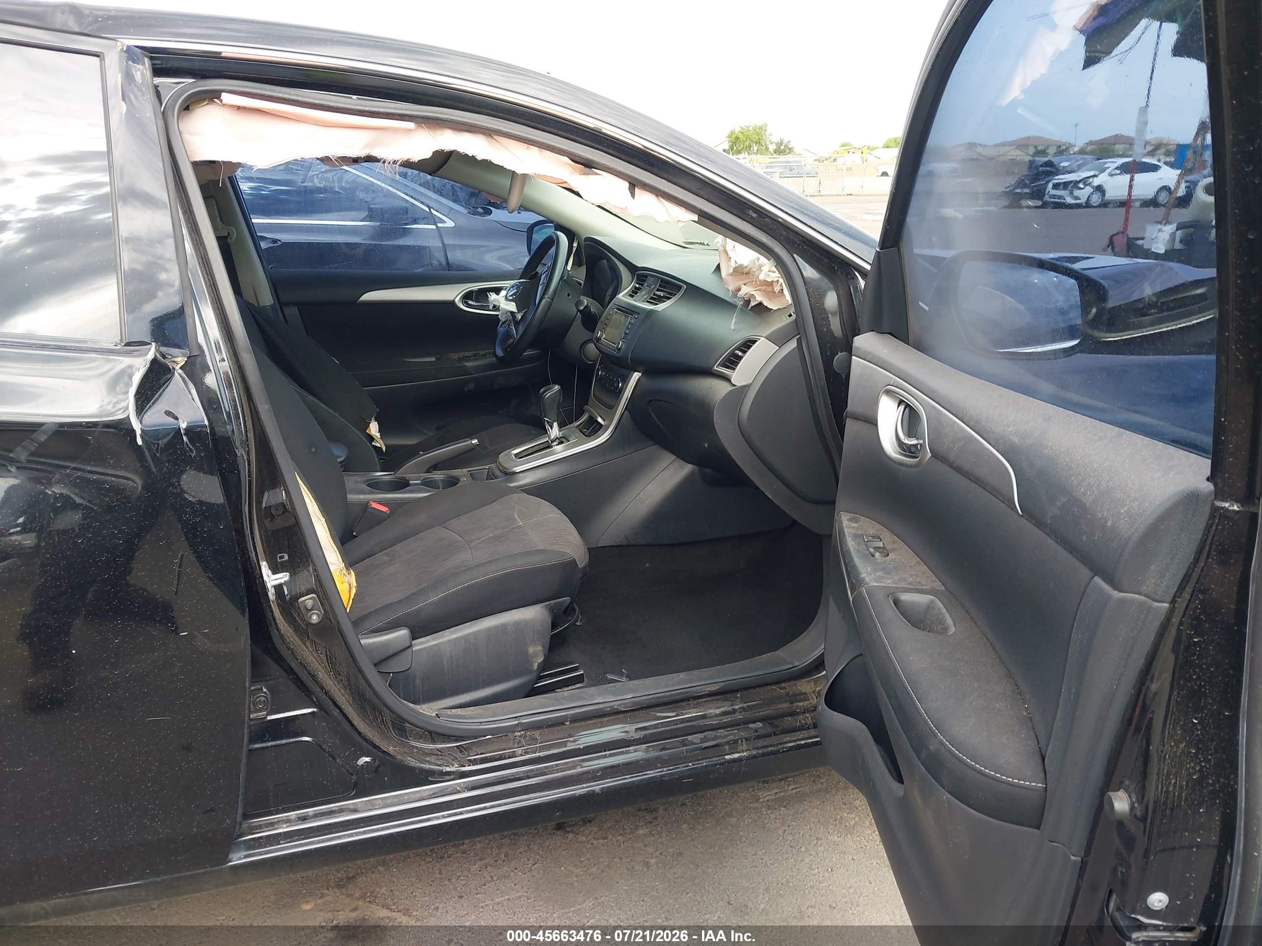 2015 Nissan Sentra Sv Black vin: 3N1AB7AP0FL676689