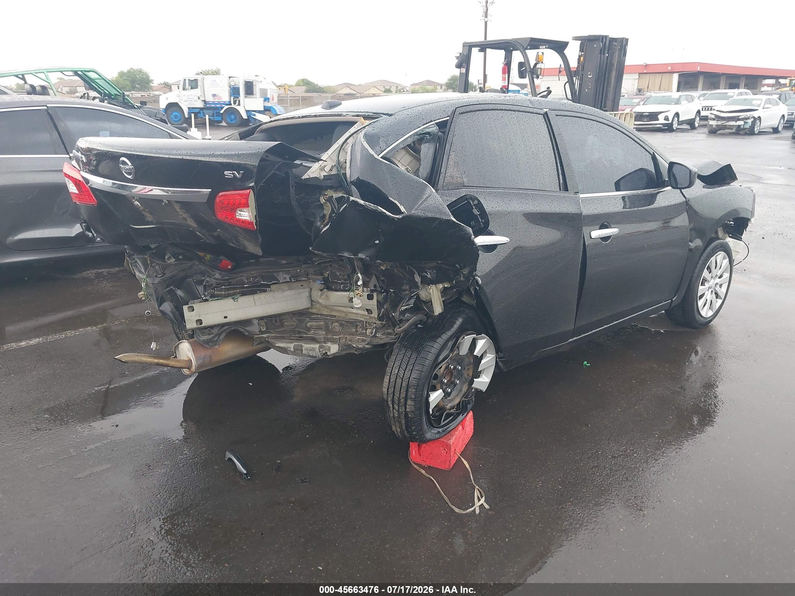2015 Nissan Sentra Sv Black vin: 3N1AB7AP0FL676689