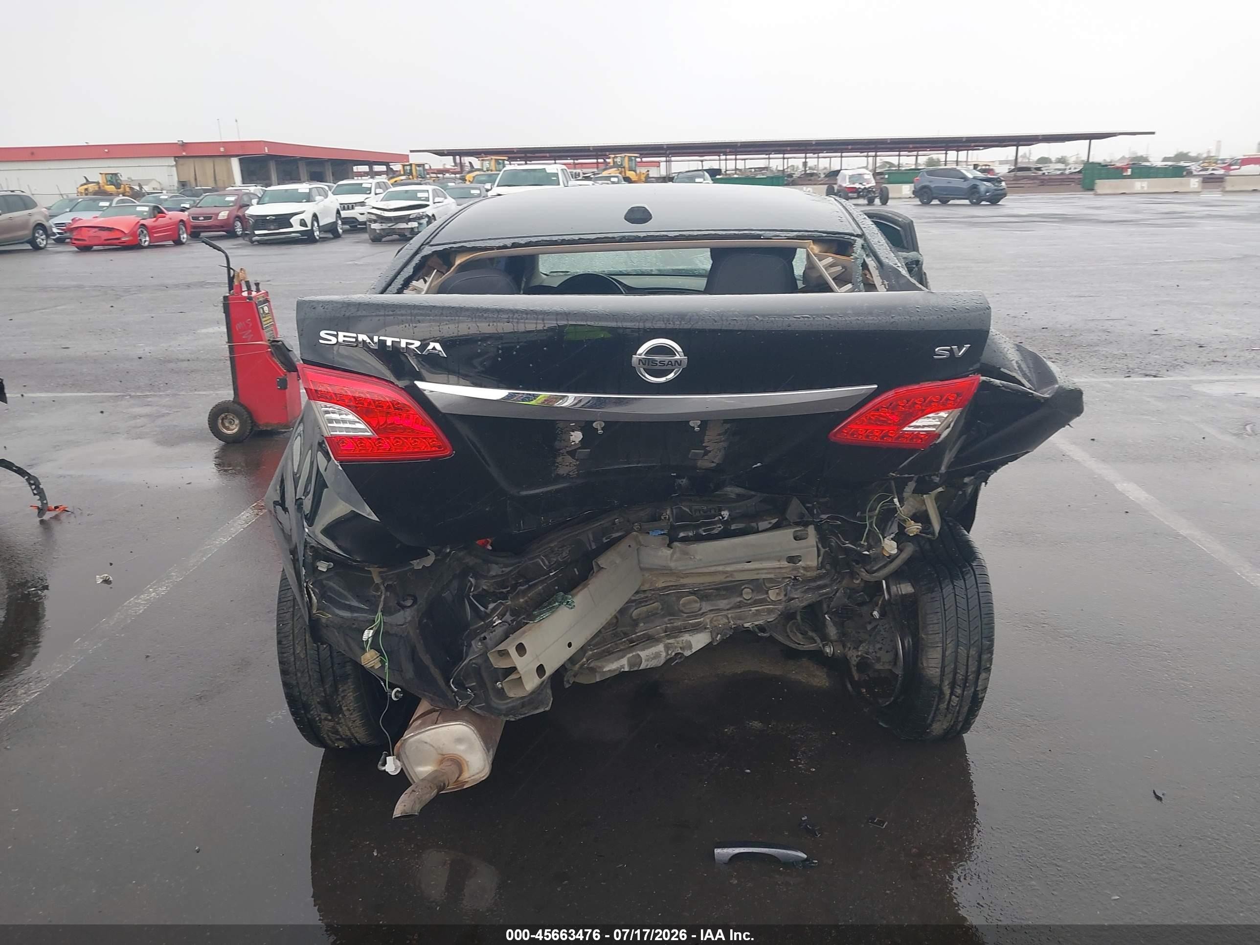 2015 Nissan Sentra Sv Black vin: 3N1AB7AP0FL676689