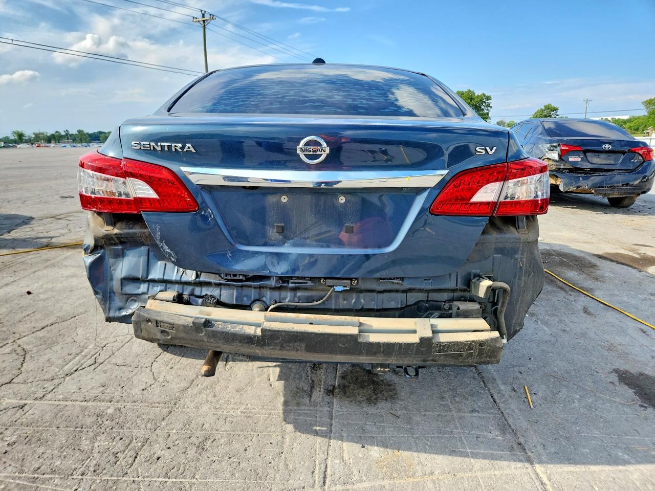 2015 Nissan Sentra Sv Blue vin: 3N1AB7AP0FL681164