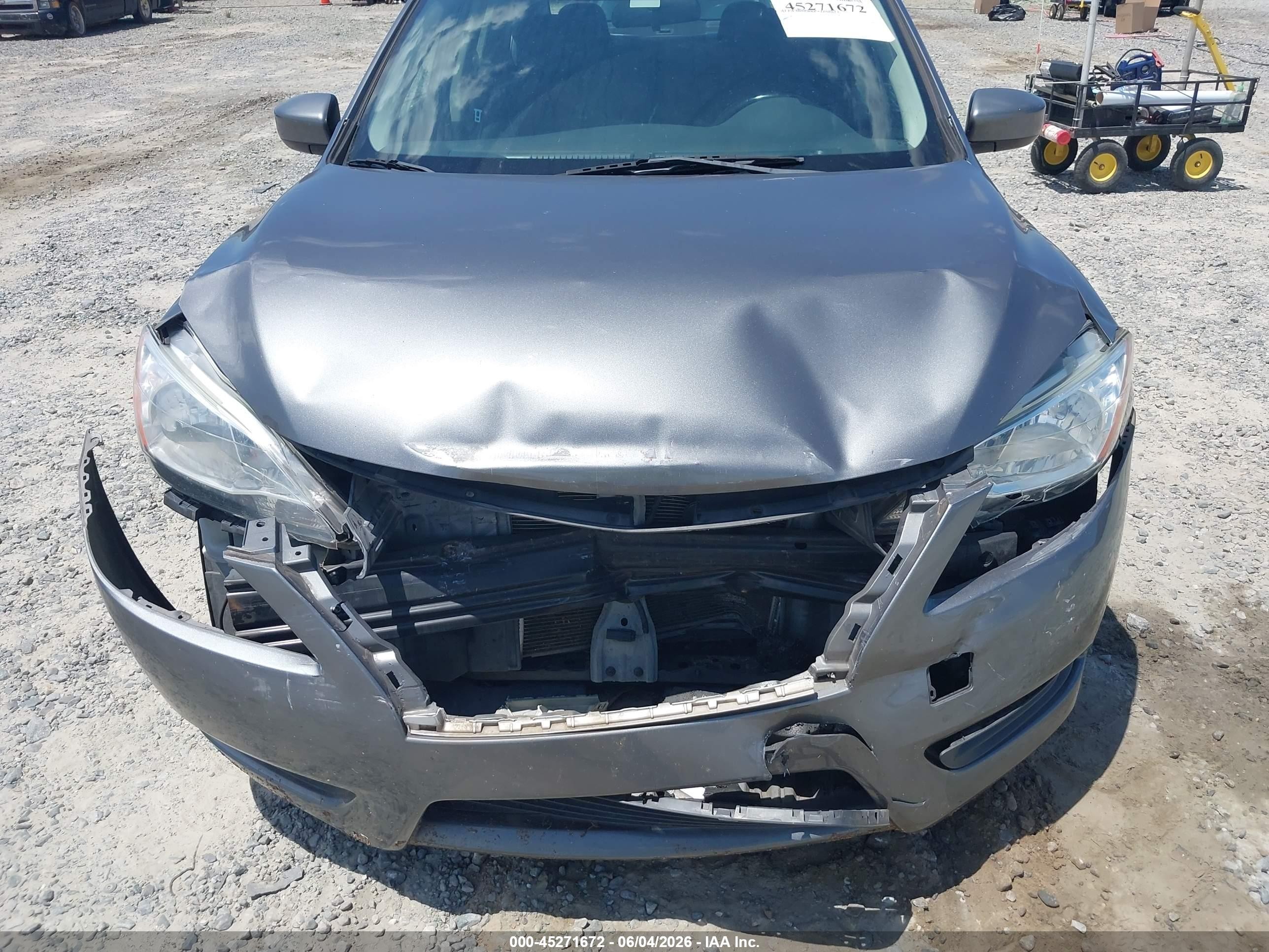2015 Nissan Sentra Sv Gray vin: 3N1AB7AP0FL684260