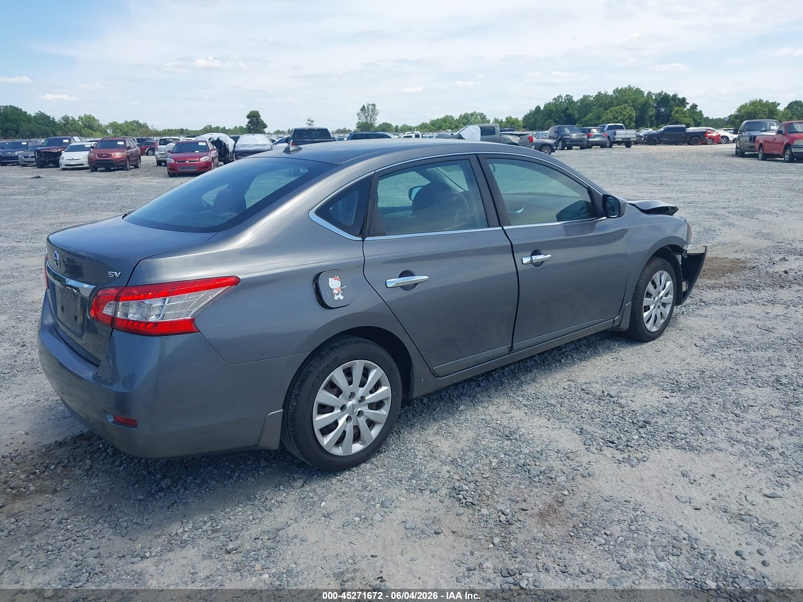 2015 Nissan Sentra Sv Gray vin: 3N1AB7AP0FL684260