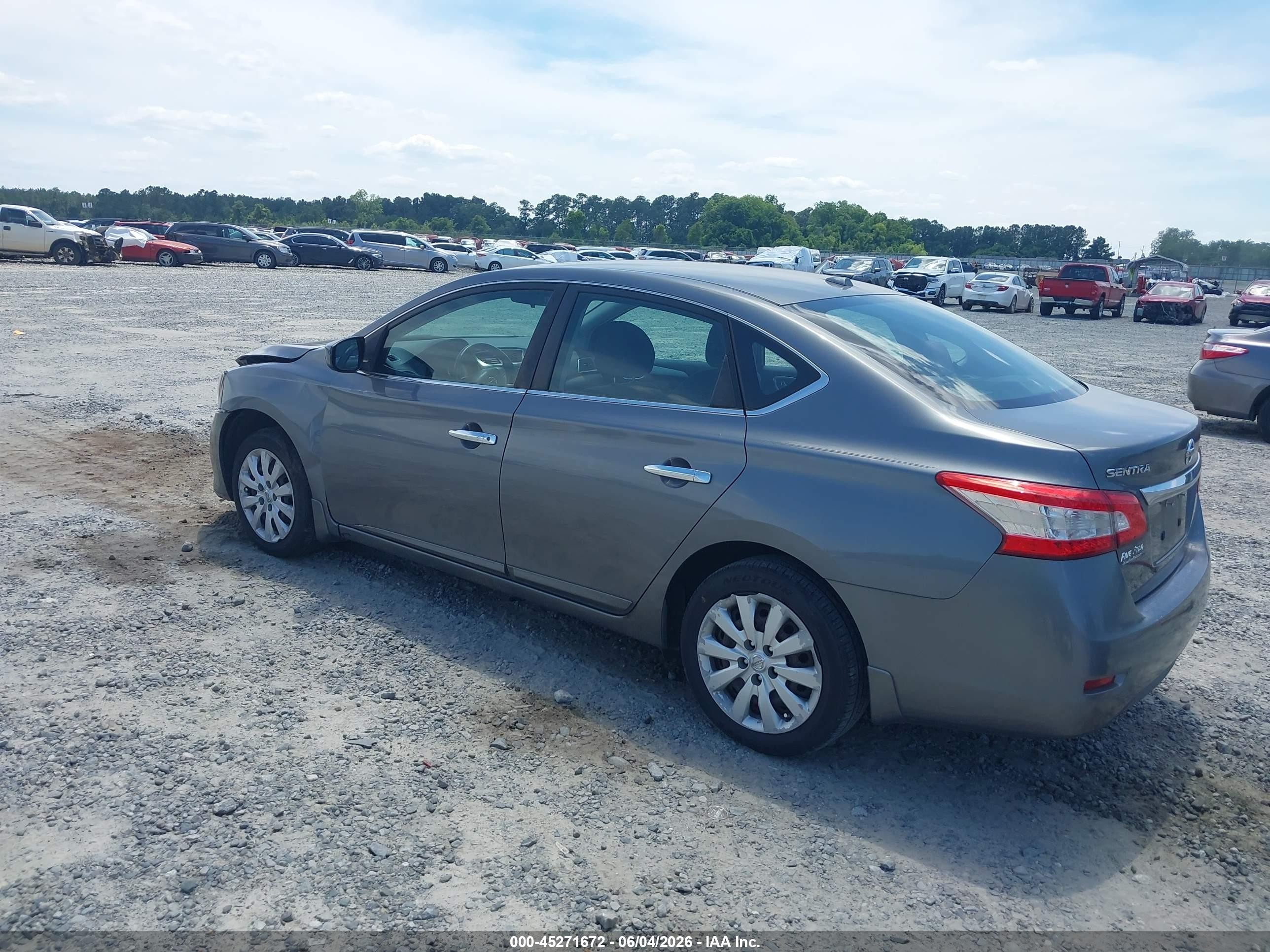 2015 Nissan Sentra Sv Gray vin: 3N1AB7AP0FL684260