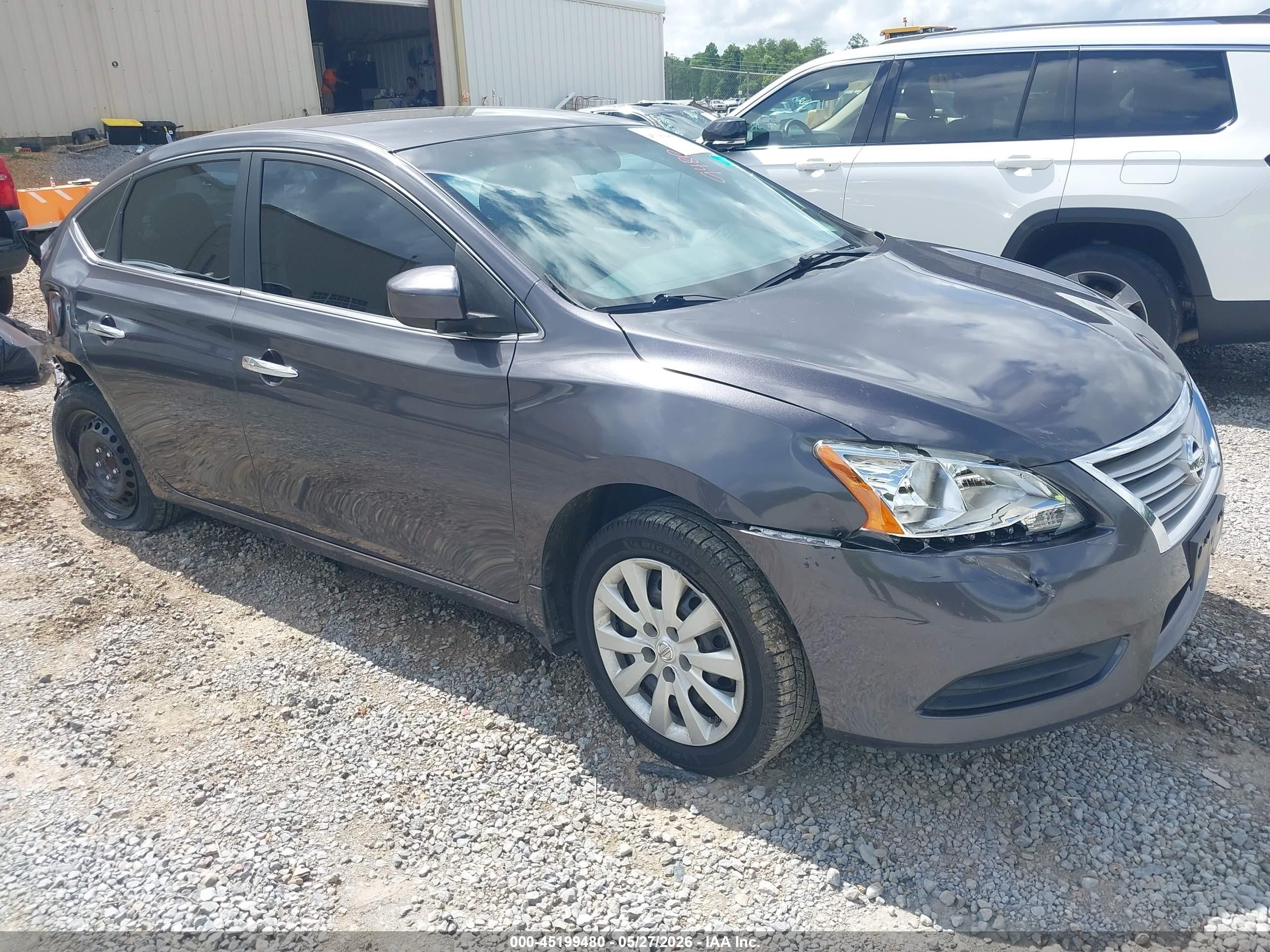 2015 Nissan Sentra Sv Gray vin: 3N1AB7AP0FL685702