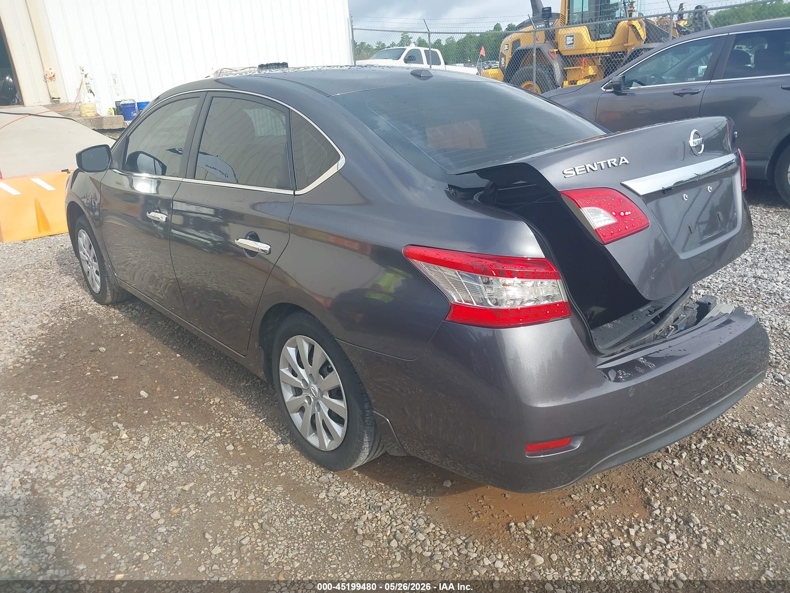 2015 Nissan Sentra Sv Gray vin: 3N1AB7AP0FL685702