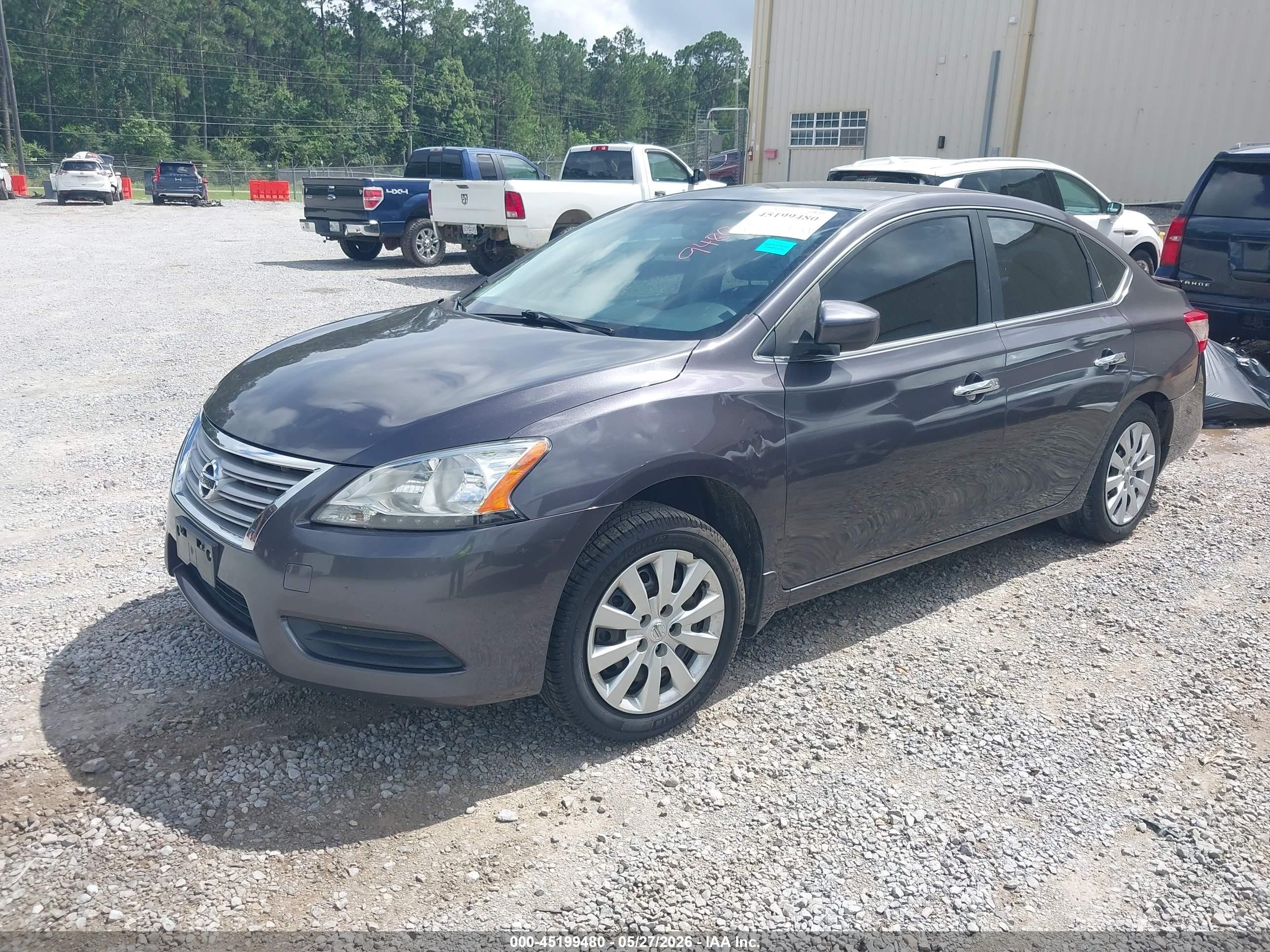 2015 Nissan Sentra Sv Gray vin: 3N1AB7AP0FL685702