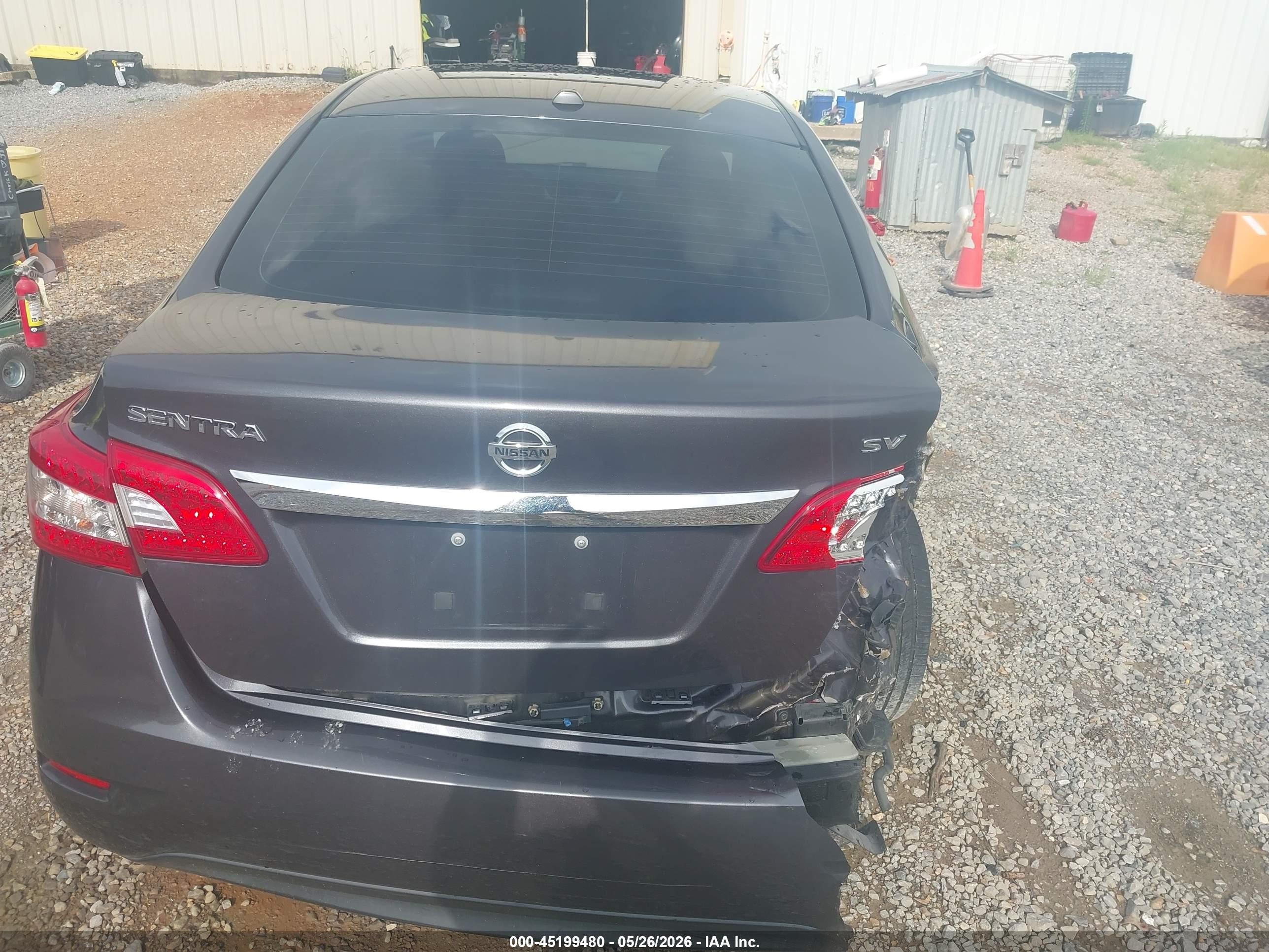 2015 Nissan Sentra Sv Gray vin: 3N1AB7AP0FL685702