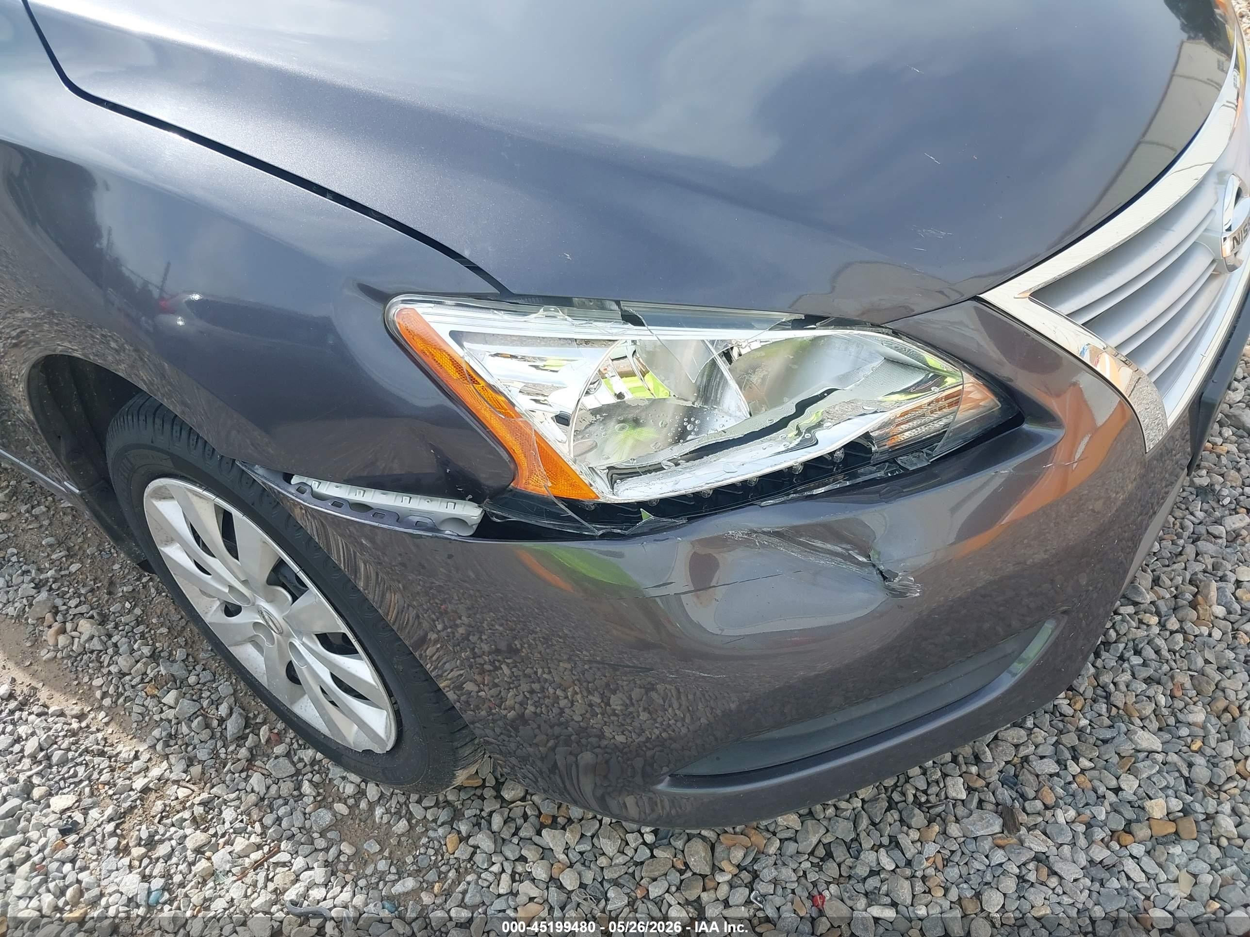 2015 Nissan Sentra Sv Gray vin: 3N1AB7AP0FL685702