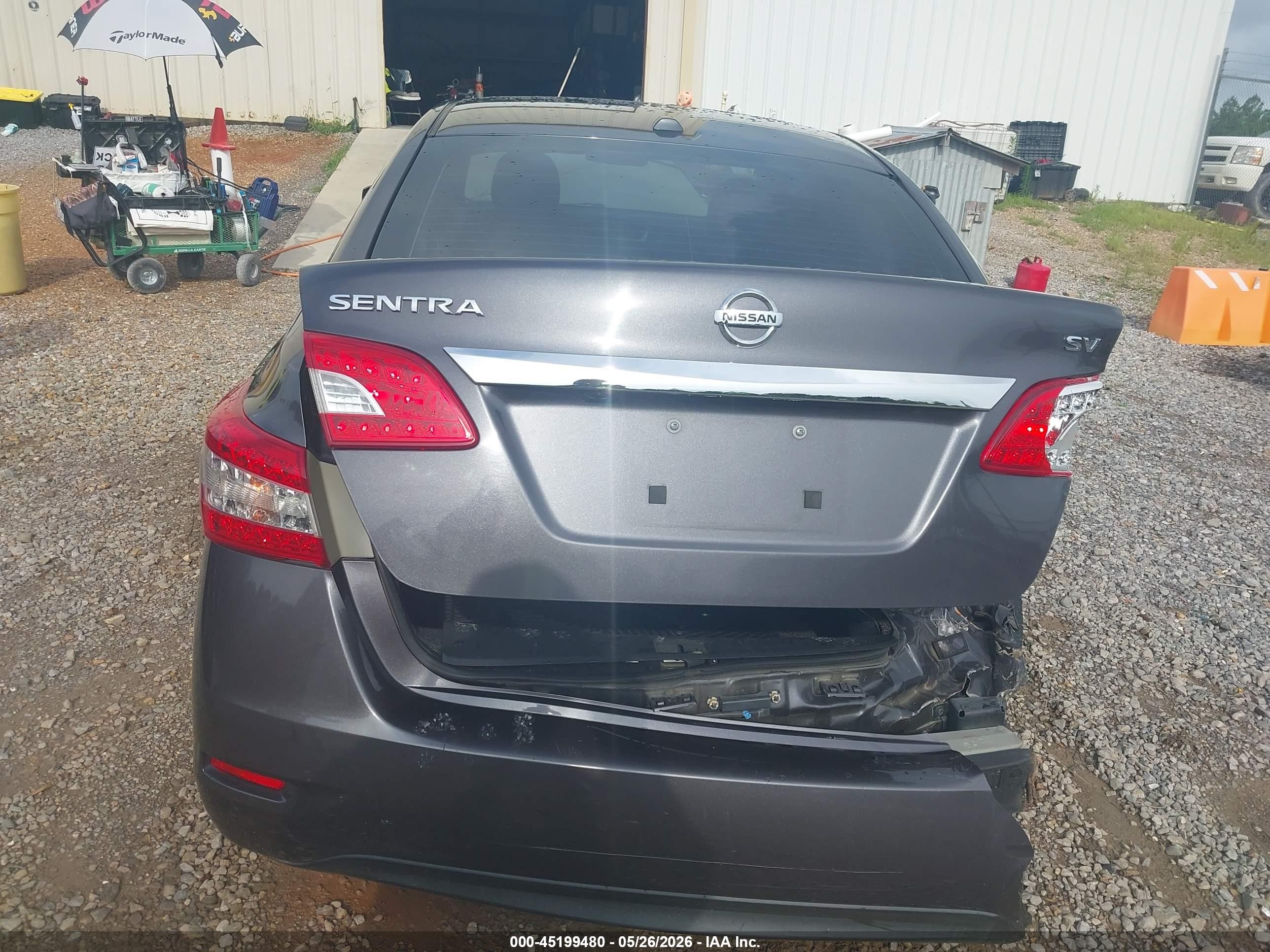 2015 Nissan Sentra Sv Gray vin: 3N1AB7AP0FL685702