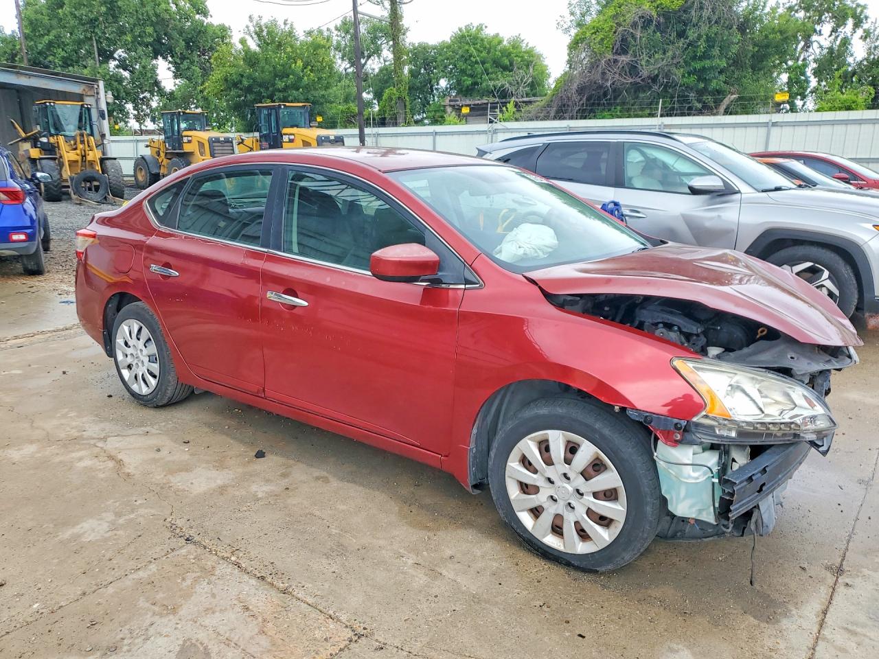 2015 Nissan Sentra Sv Red vin: 3N1AB7AP0FL686185
