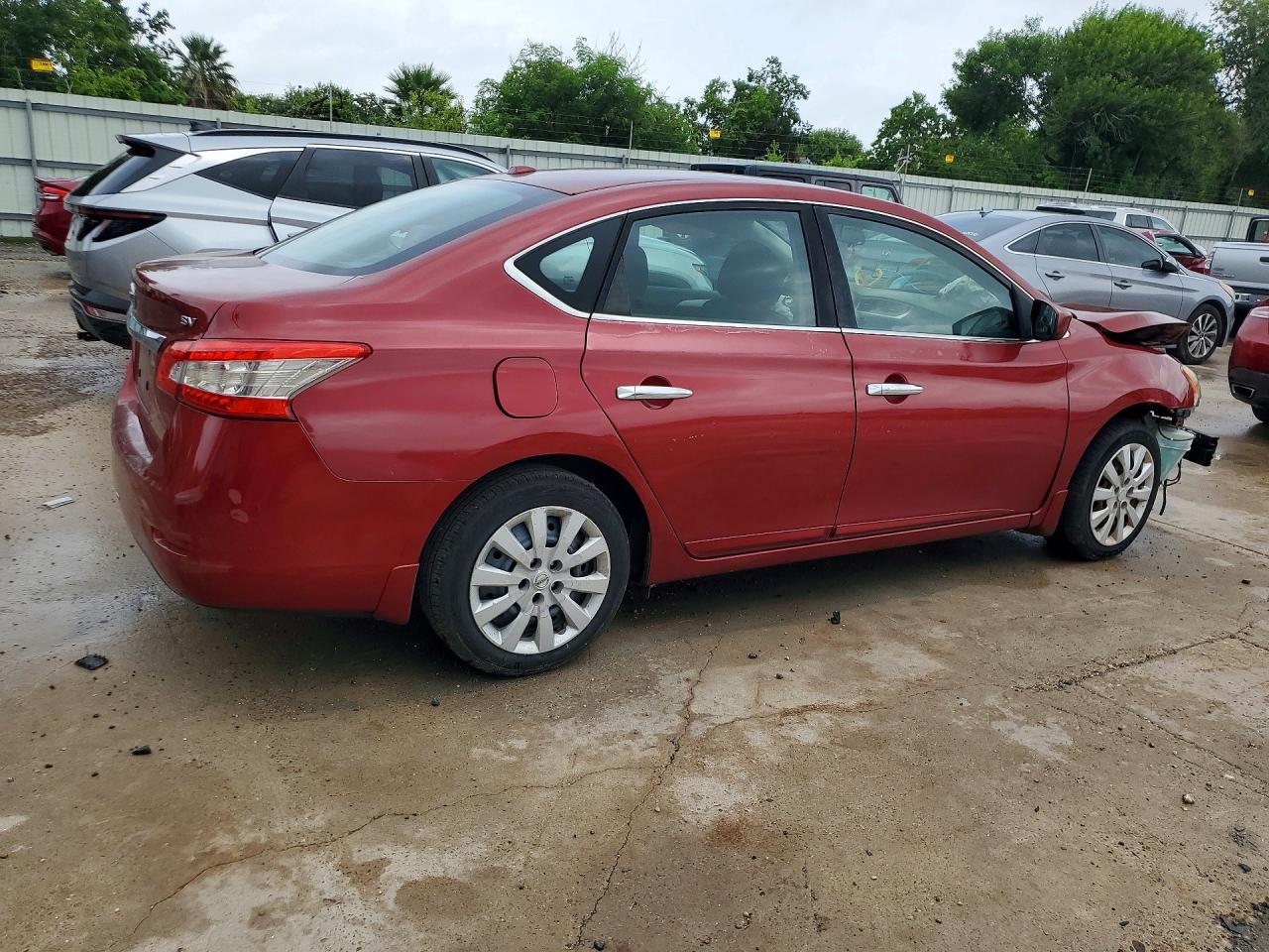 2015 Nissan Sentra Sv Red vin: 3N1AB7AP0FL686185