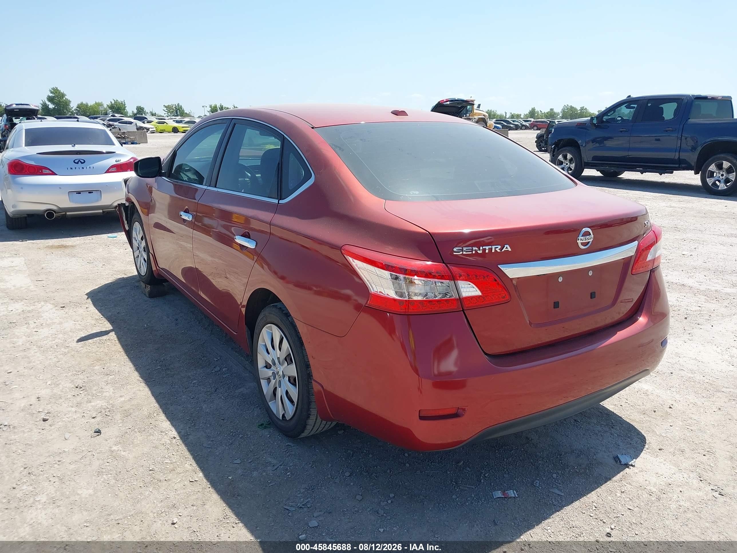 2015 Nissan Sentra Sv Burgundy vin: 3N1AB7AP0FL689703