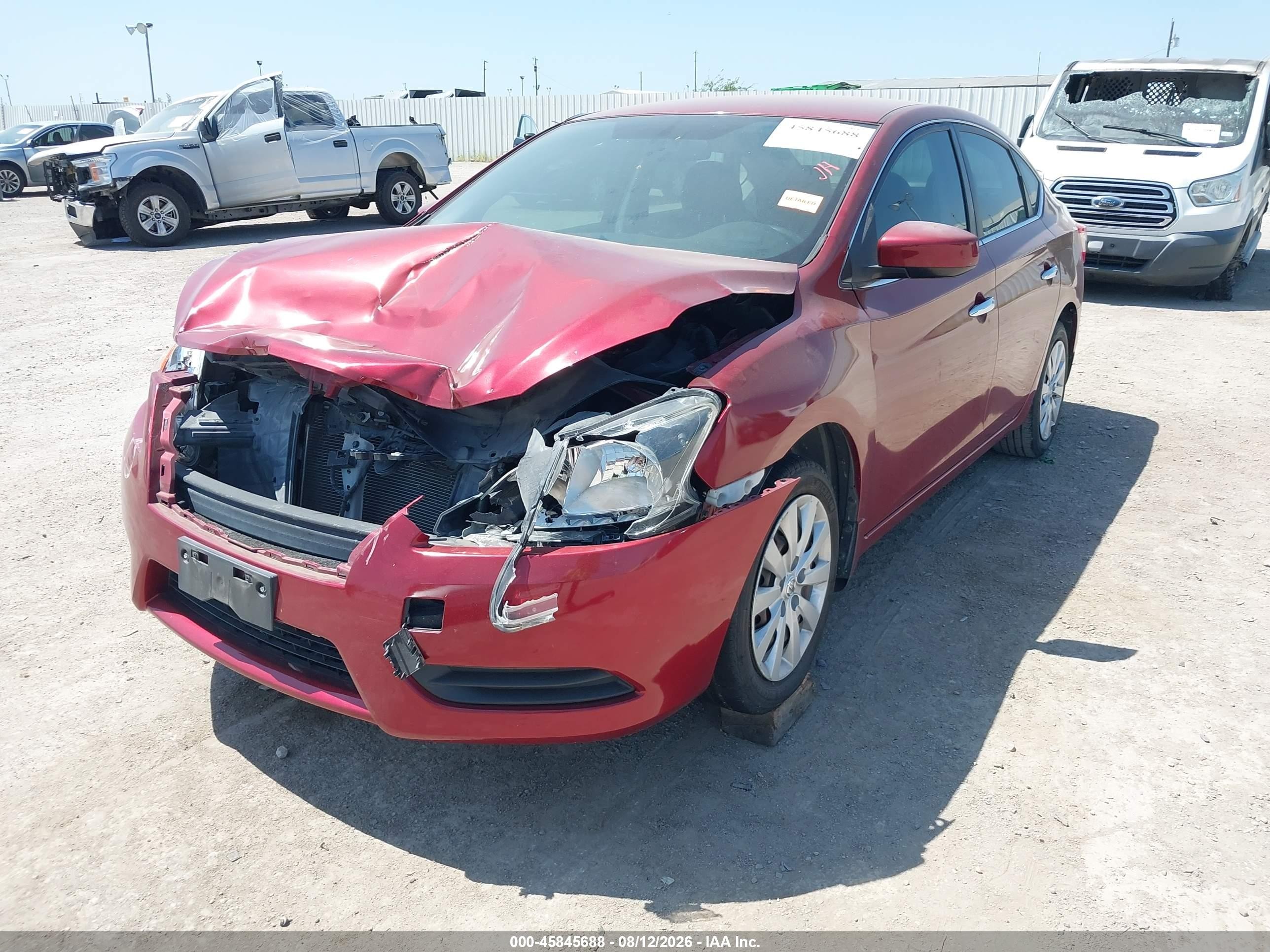 2015 Nissan Sentra Sv Burgundy vin: 3N1AB7AP0FL689703