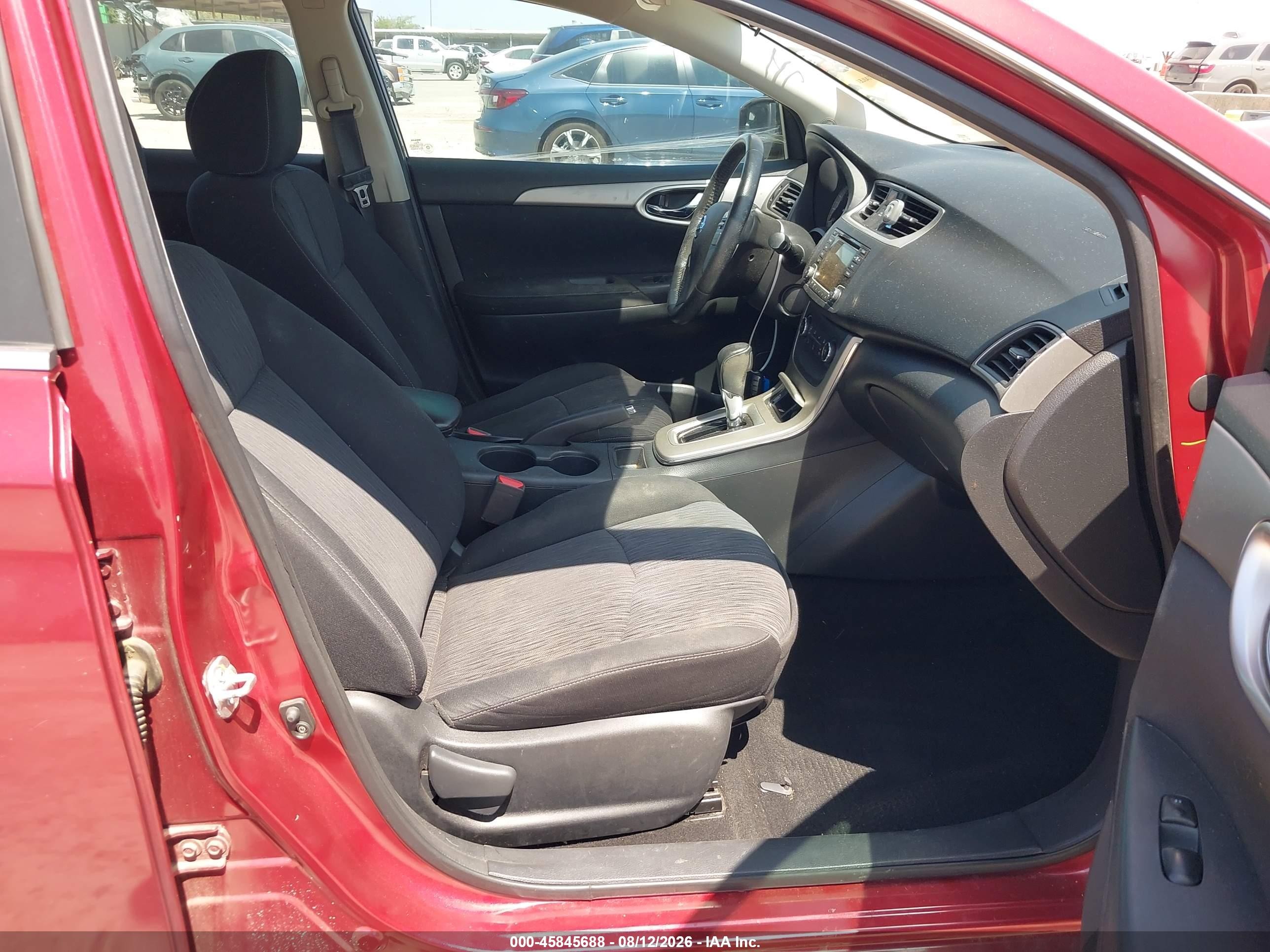 2015 Nissan Sentra Sv Burgundy vin: 3N1AB7AP0FL689703