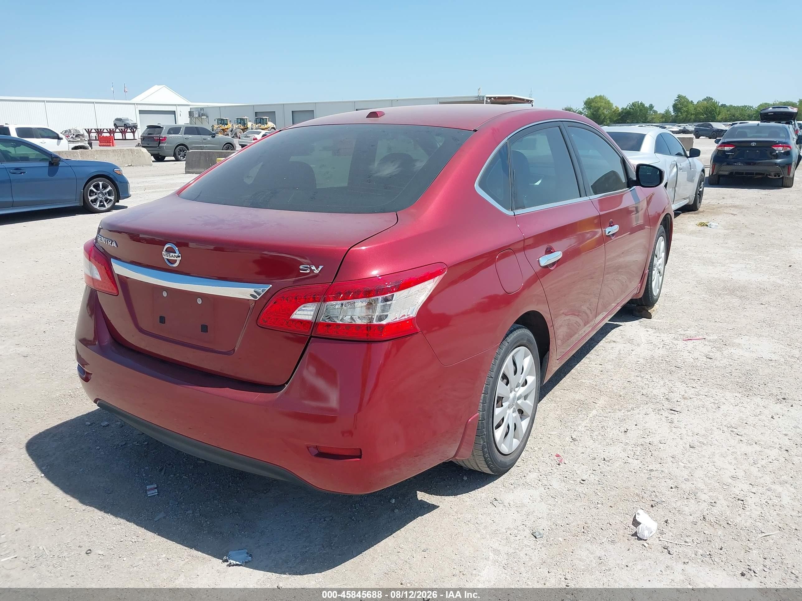2015 Nissan Sentra Sv Burgundy vin: 3N1AB7AP0FL689703