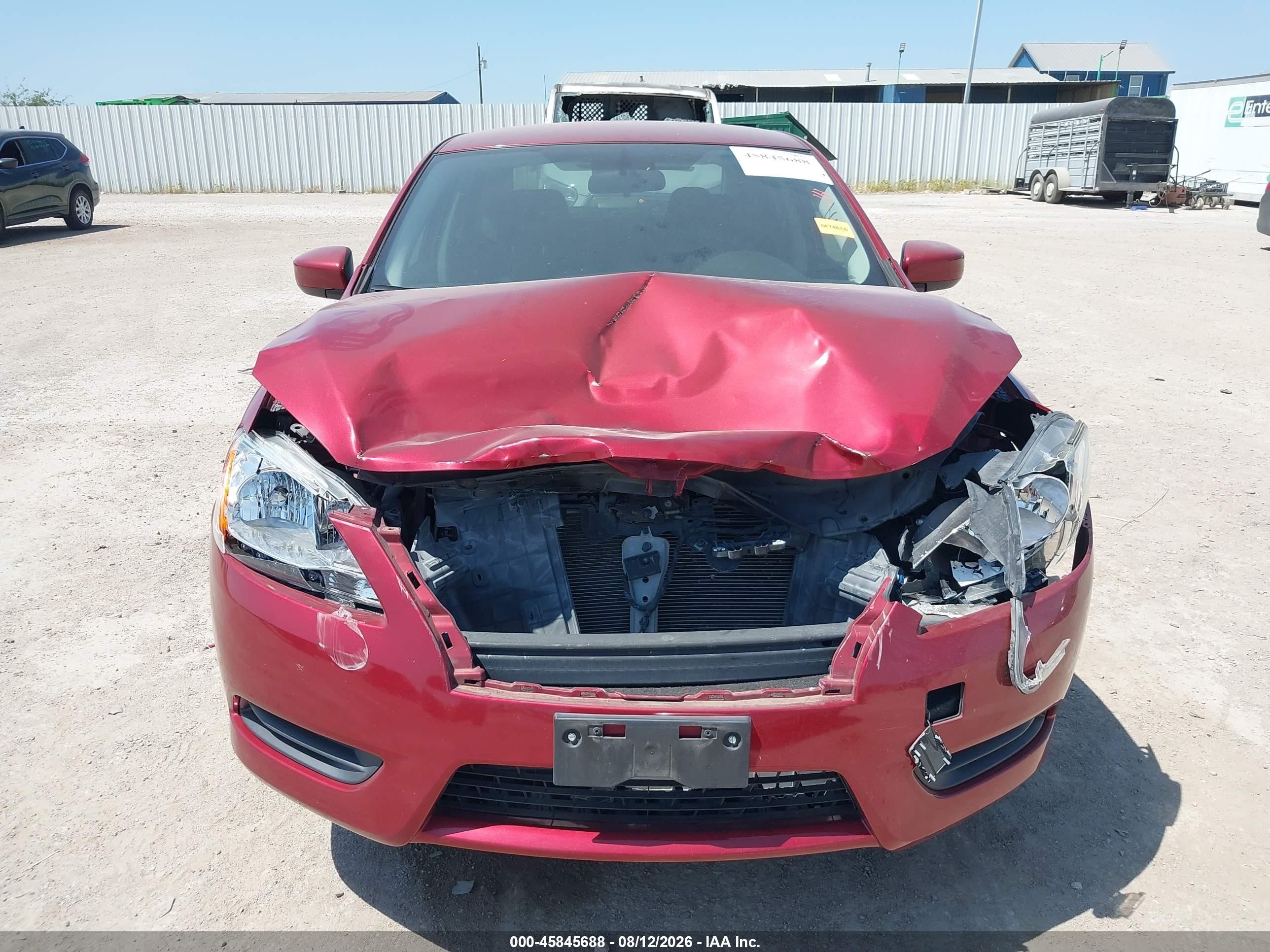 2015 Nissan Sentra Sv Burgundy vin: 3N1AB7AP0FL689703