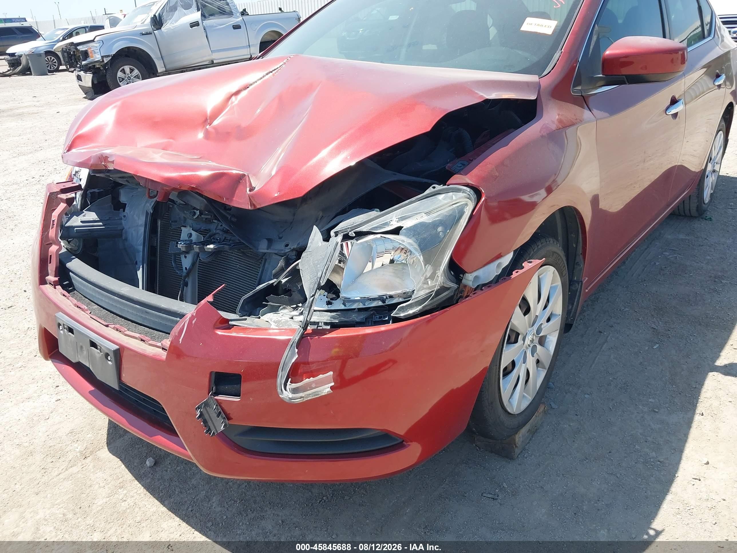 2015 Nissan Sentra Sv Burgundy vin: 3N1AB7AP0FL689703
