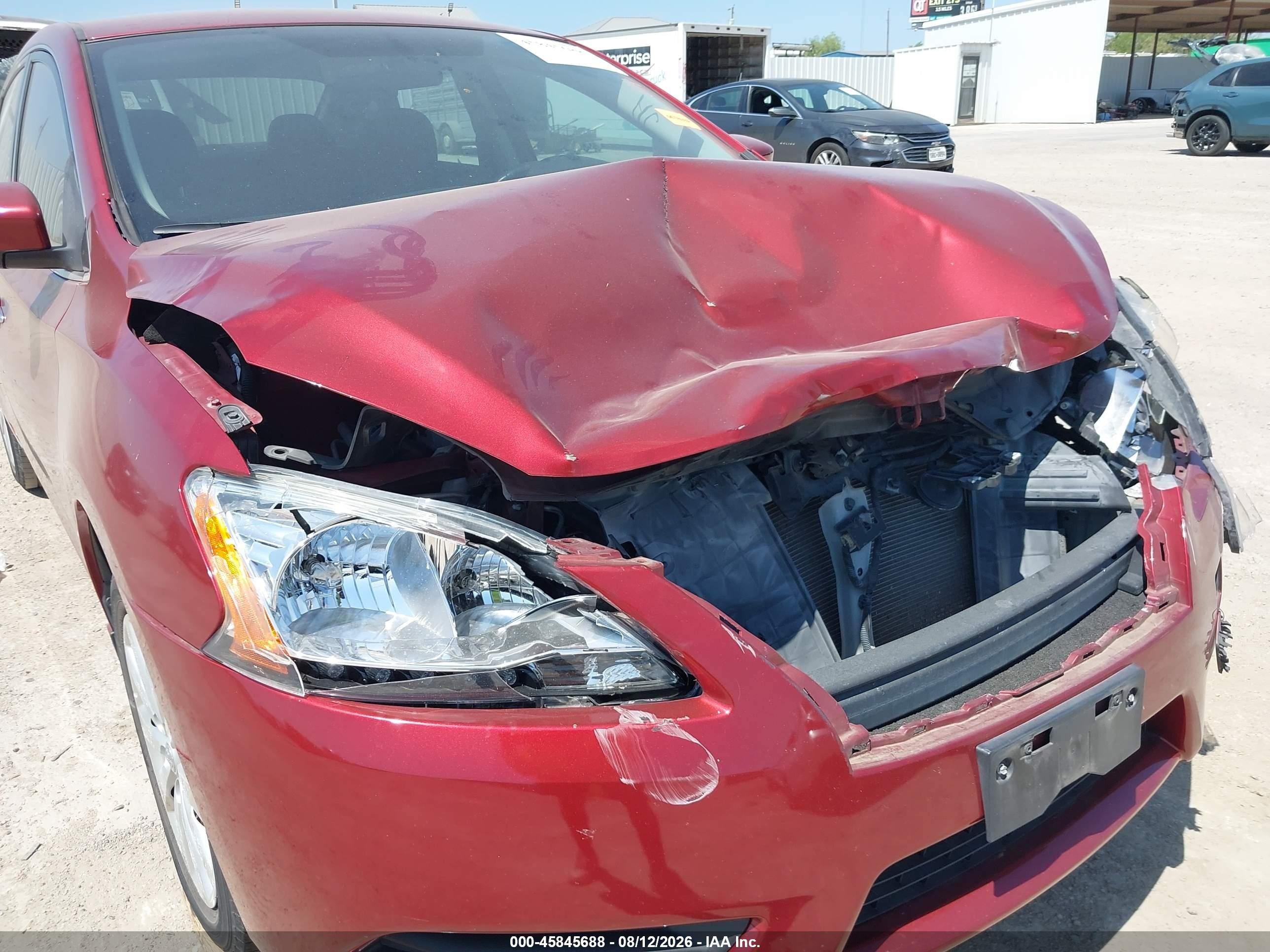 2015 Nissan Sentra Sv Burgundy vin: 3N1AB7AP0FL689703