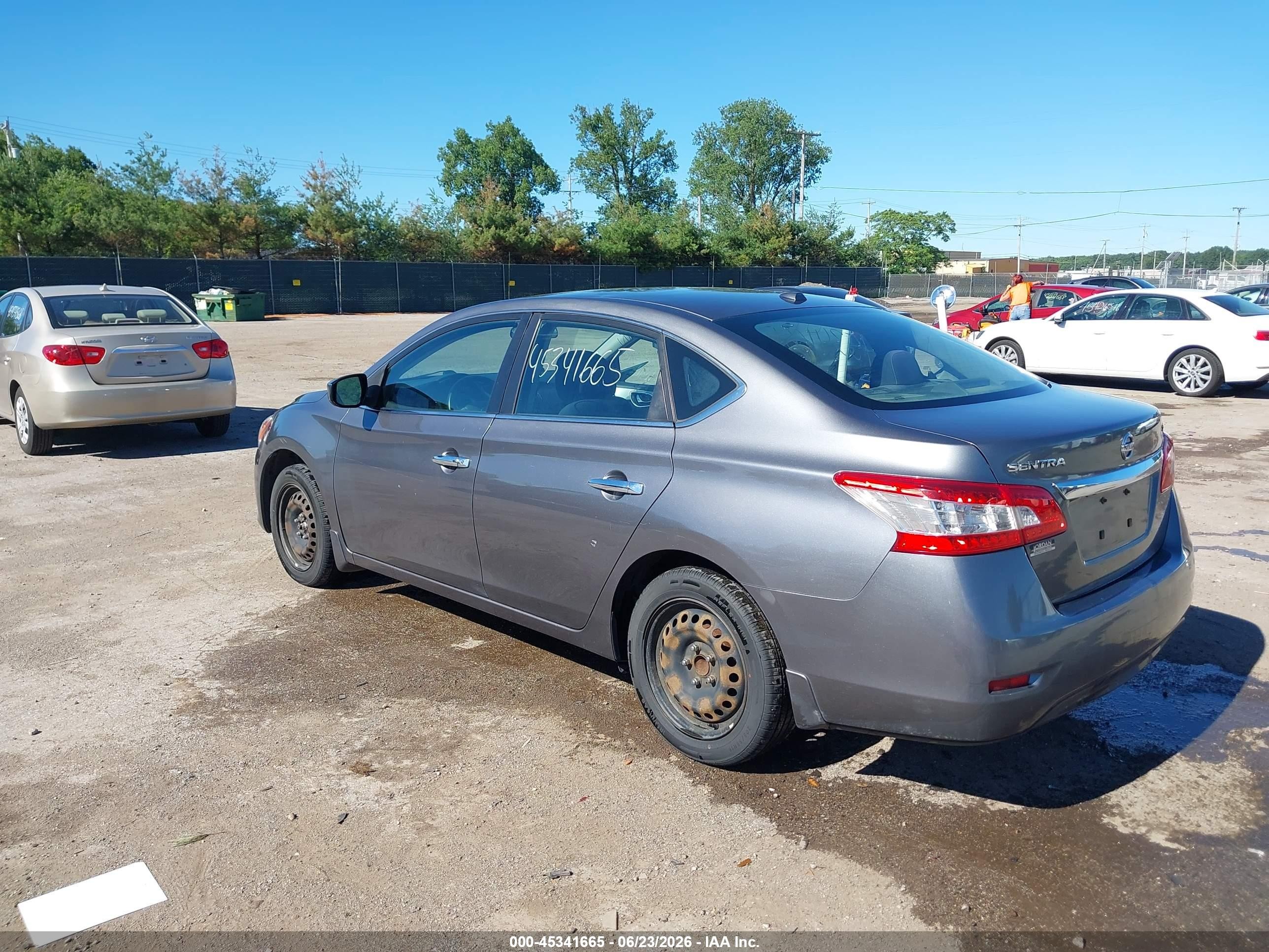 2015 Nissan Sentra Sv Gray vin: 3N1AB7AP0FL692066