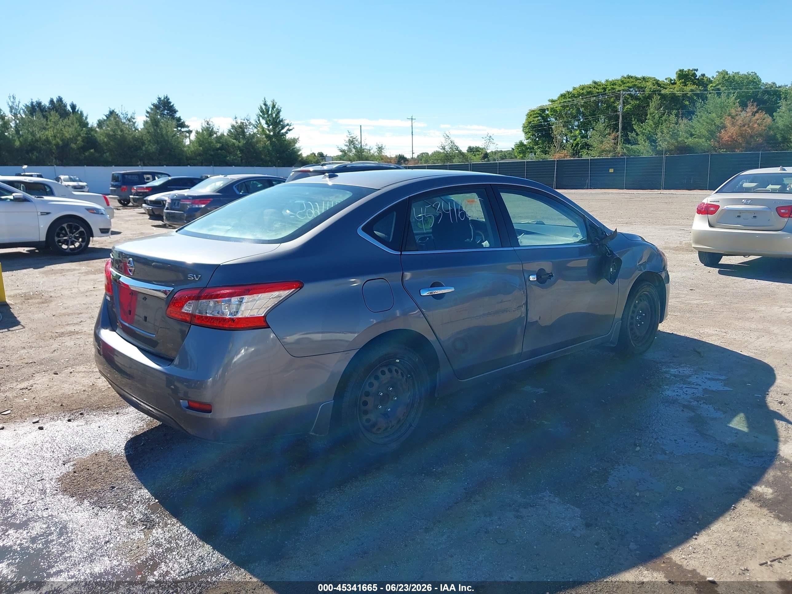 2015 Nissan Sentra Sv Gray vin: 3N1AB7AP0FL692066