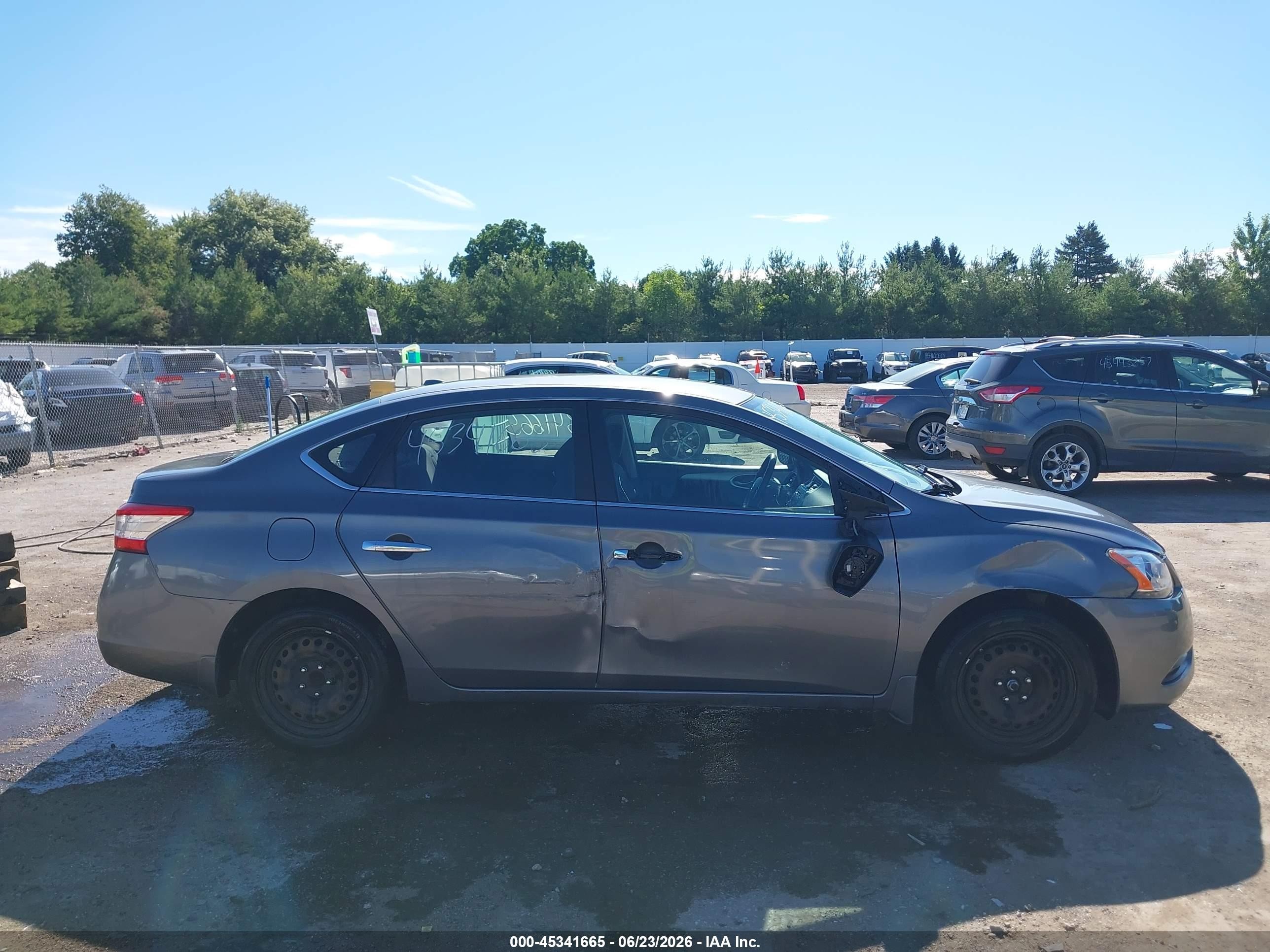 2015 Nissan Sentra Sv Gray vin: 3N1AB7AP0FL692066