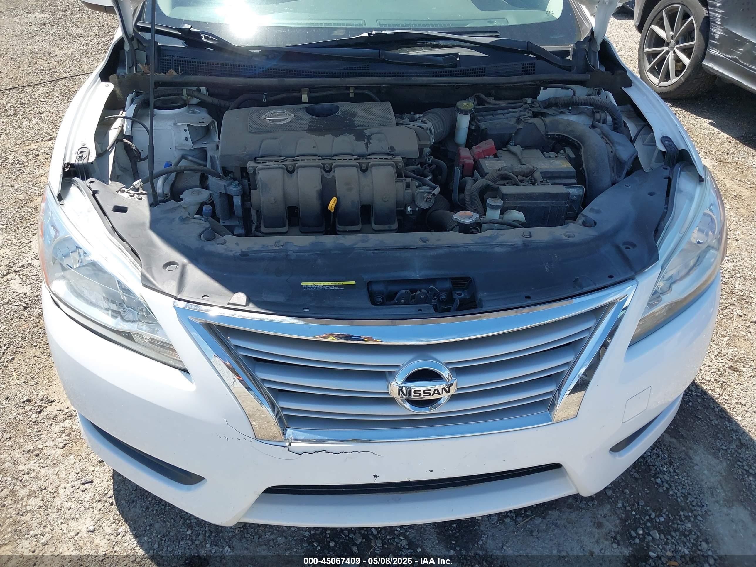 2015 Nissan Sentra S White vin: 3N1AB7AP0FY227600