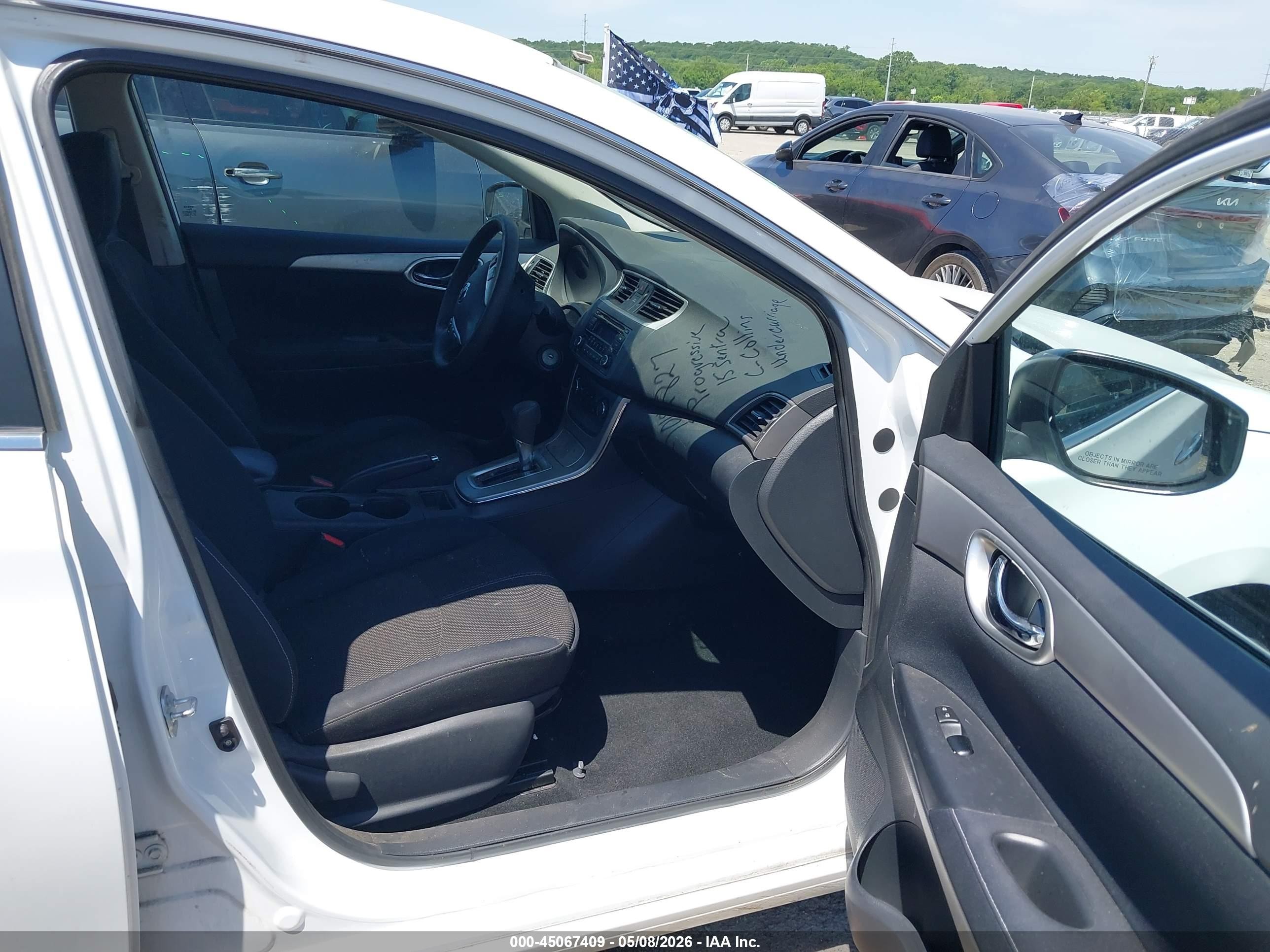 2015 Nissan Sentra S White vin: 3N1AB7AP0FY227600