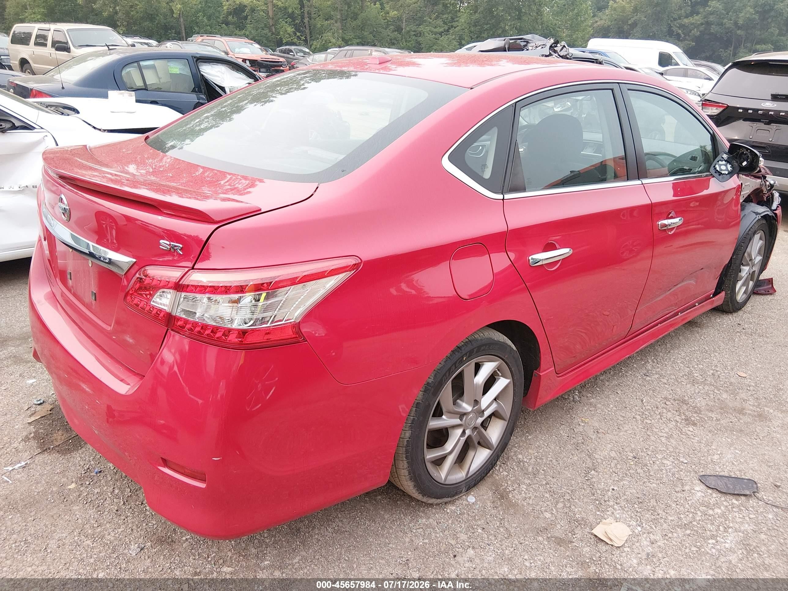 2015 Nissan Sentra Sr Red vin: 3N1AB7AP0FY230920