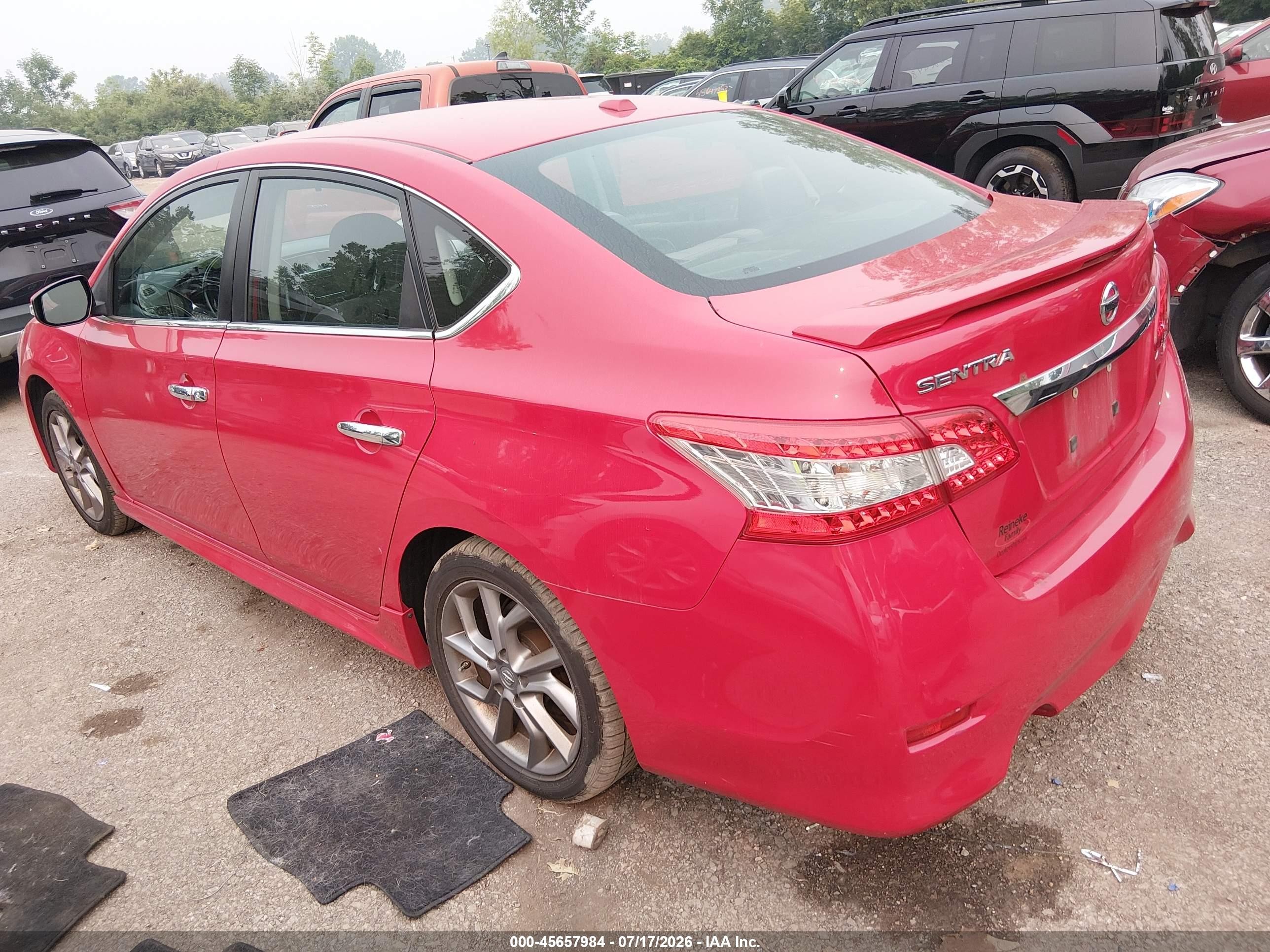 2015 Nissan Sentra Sr Red vin: 3N1AB7AP0FY230920